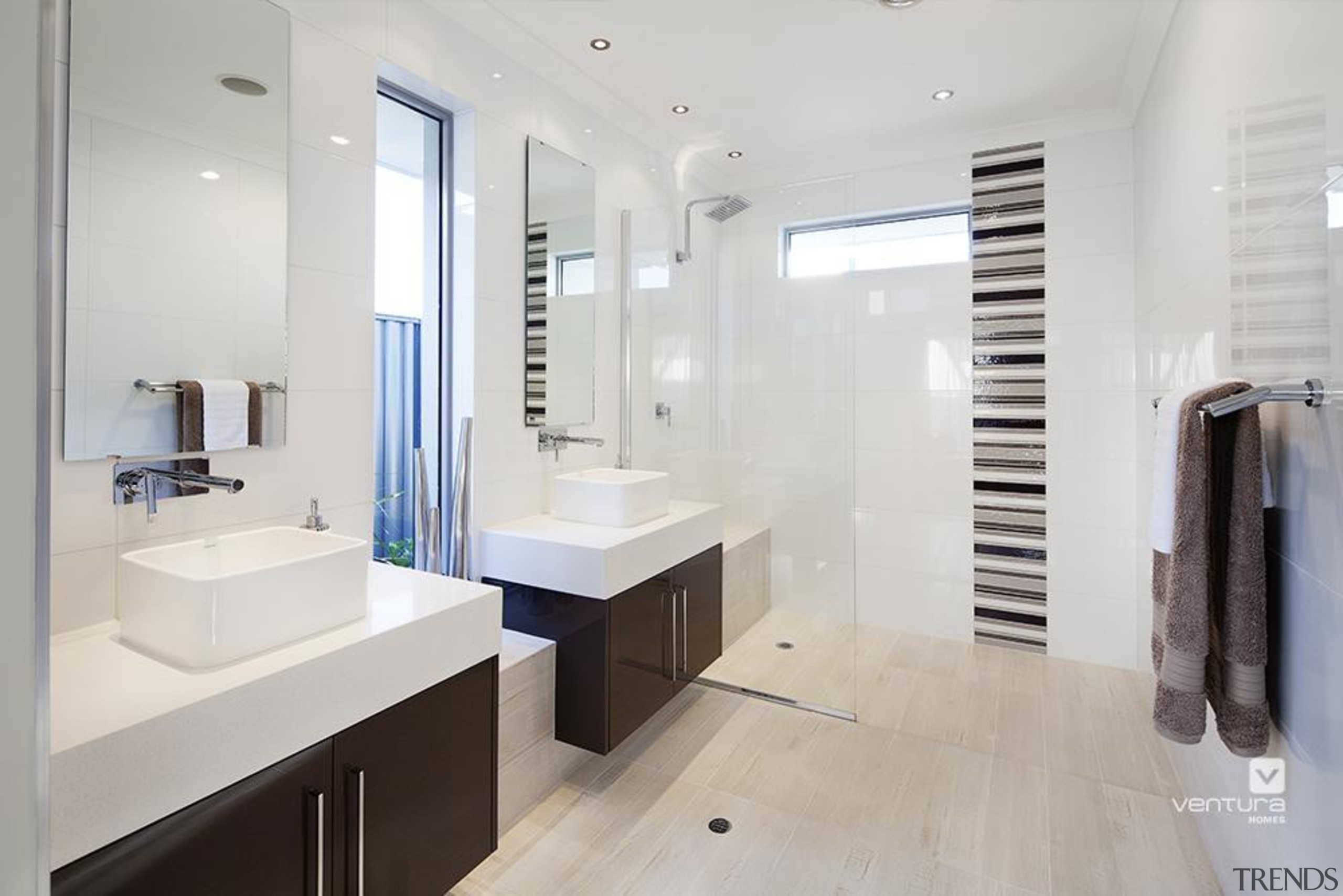 Ensuite design. - The Nirvana Display Home - bathroom, home, interior design, property, real estate, room, gray