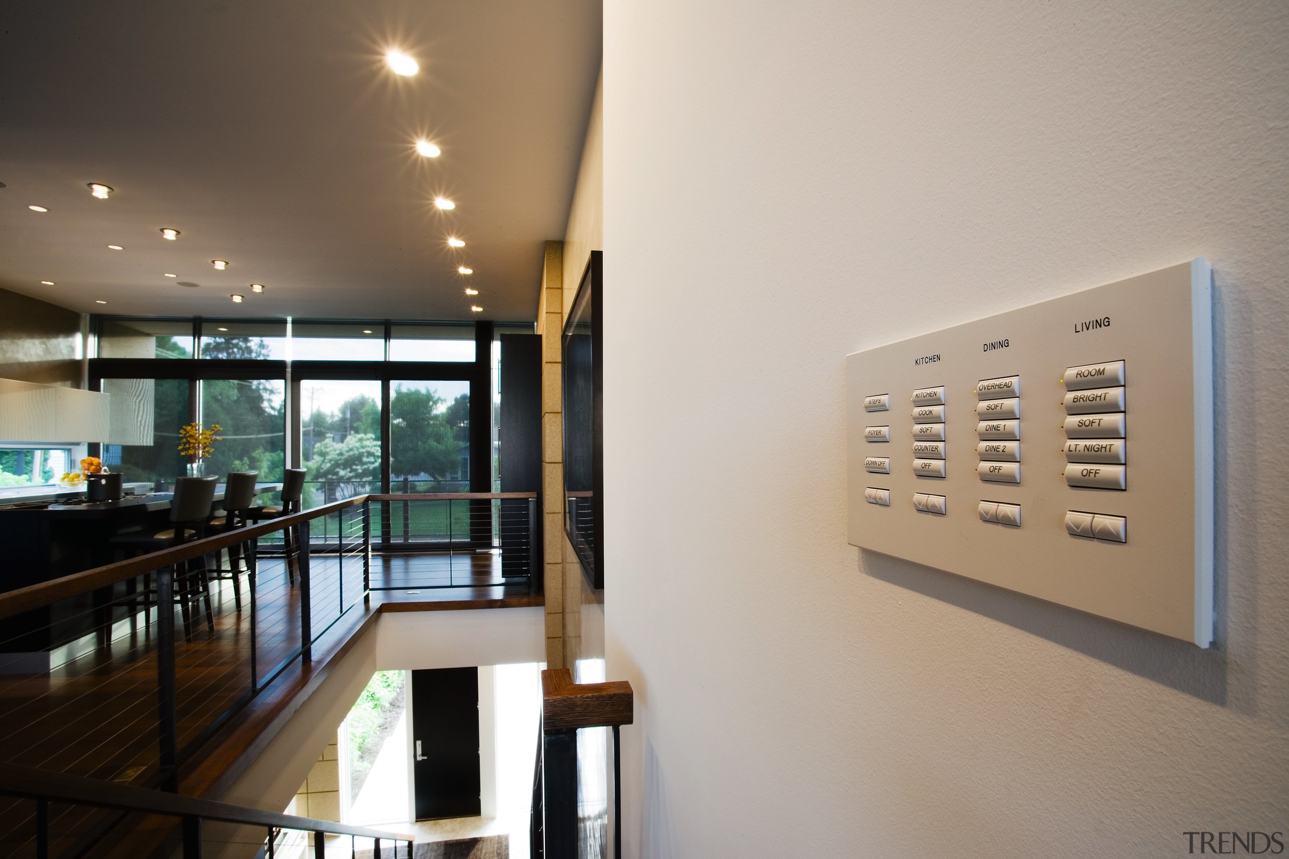 view of this control panel for the home architecture, glass, interior design, gray