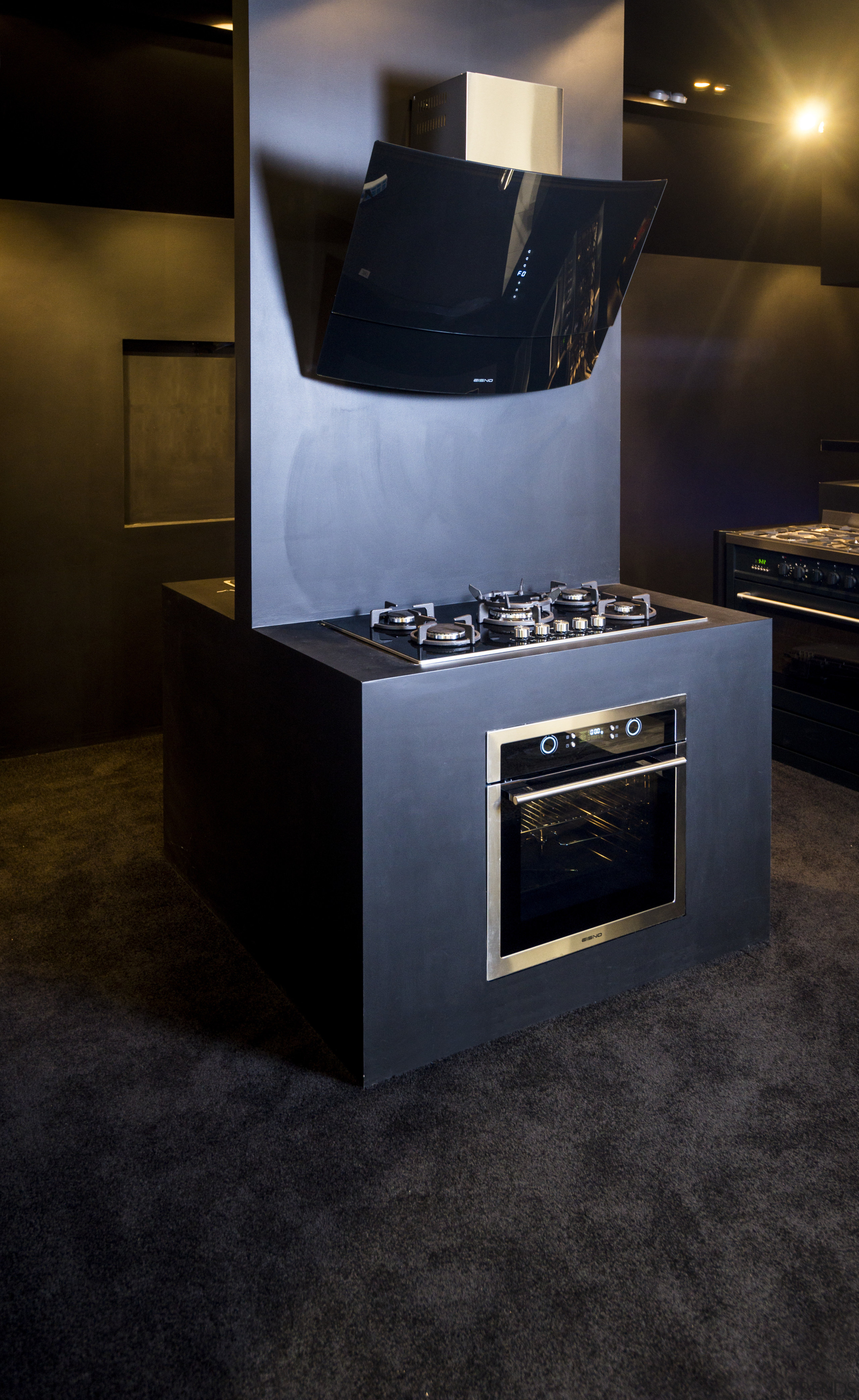 Eisno Lifetech Appliances is an international company focused floor, flooring, furniture, hearth, home appliance, interior design, kitchen stove, product design, table, black