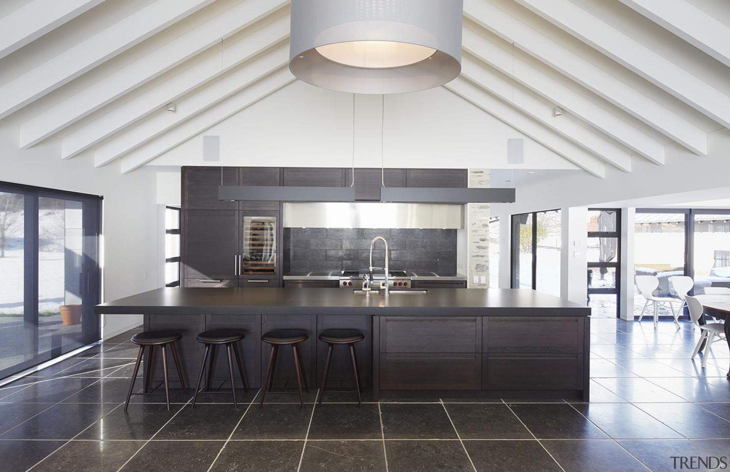 1st Runner-Up – Kitchen Design of the Year architecture, ceiling, daylighting, floor, flooring, interior design, living room, real estate, white