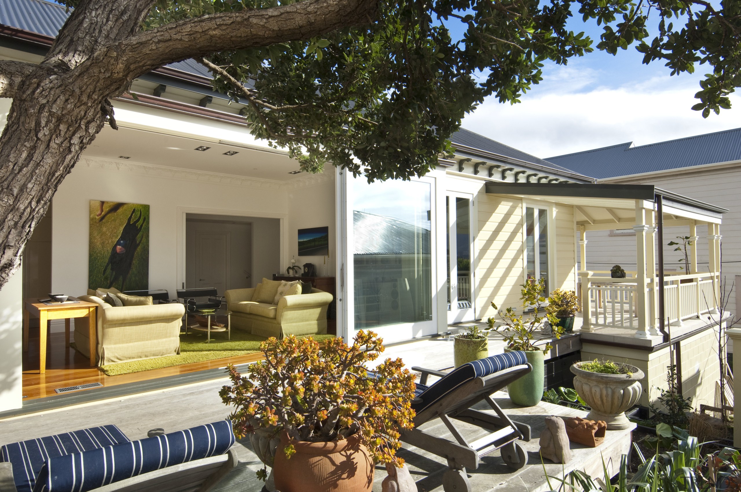 exterior View Renovated Old 20 century Villa Designed backyard, cottage, estate, home, house, outdoor structure, patio, property, real estate, villa, window, brown, white