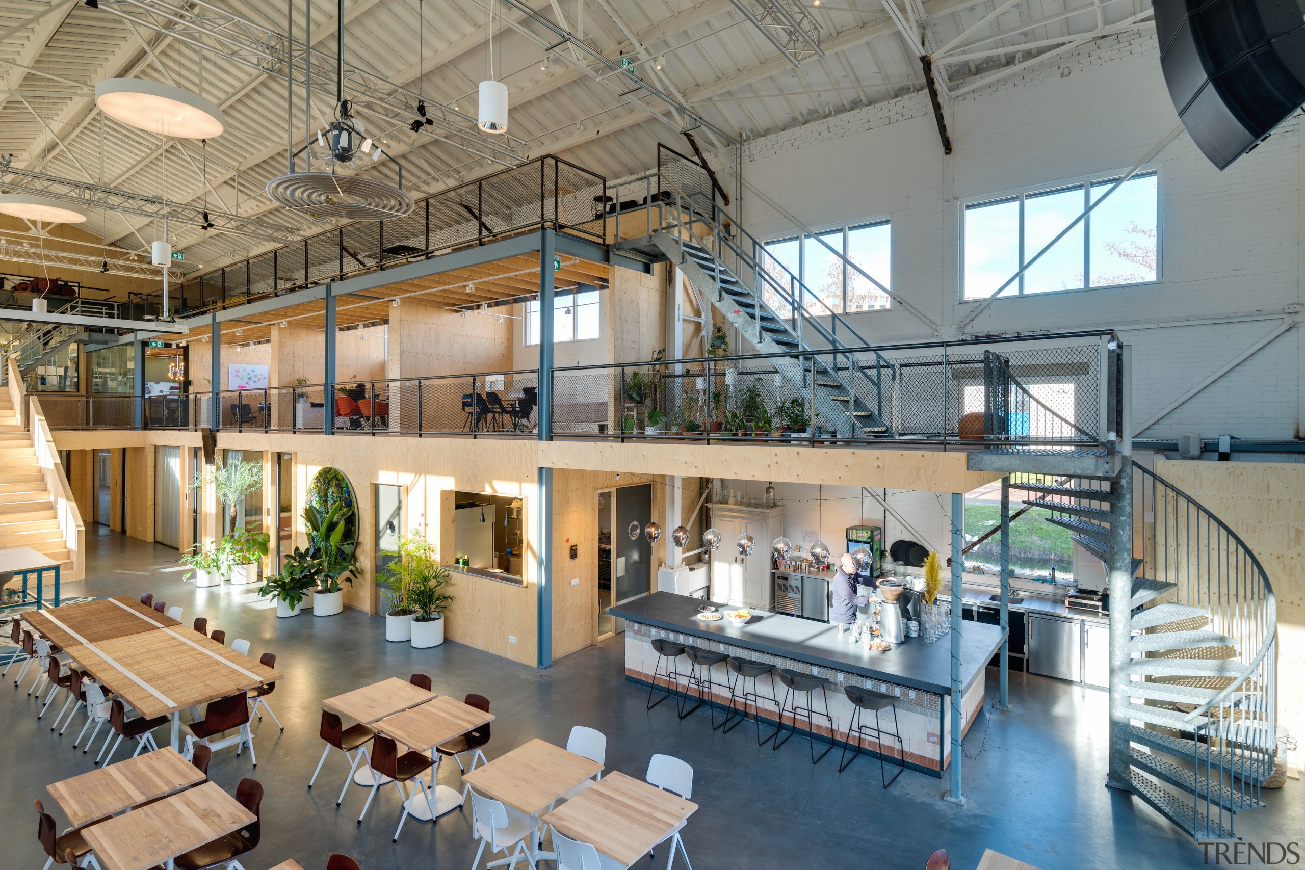 The open, airy studio offers a lot to 