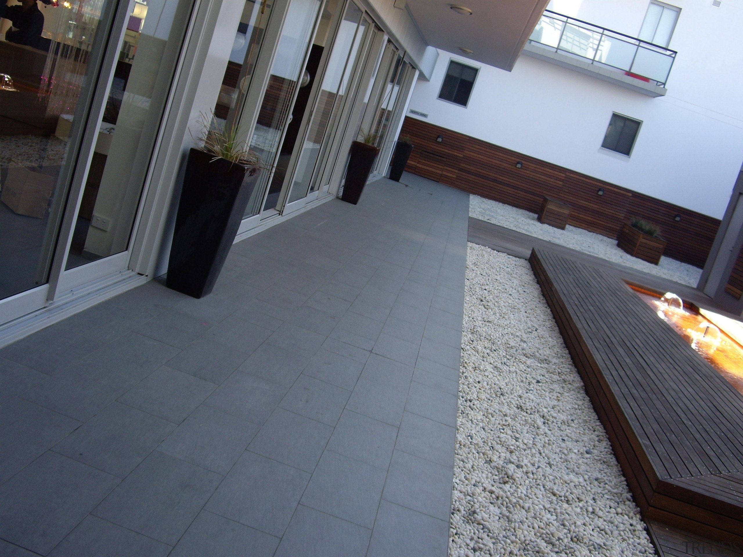 Gem grey exterior patio tiles - RAK Gem apartment, floor, flooring, hardwood, house, laminate flooring, property, real estate, roof, tile, window, wood flooring, gray, black