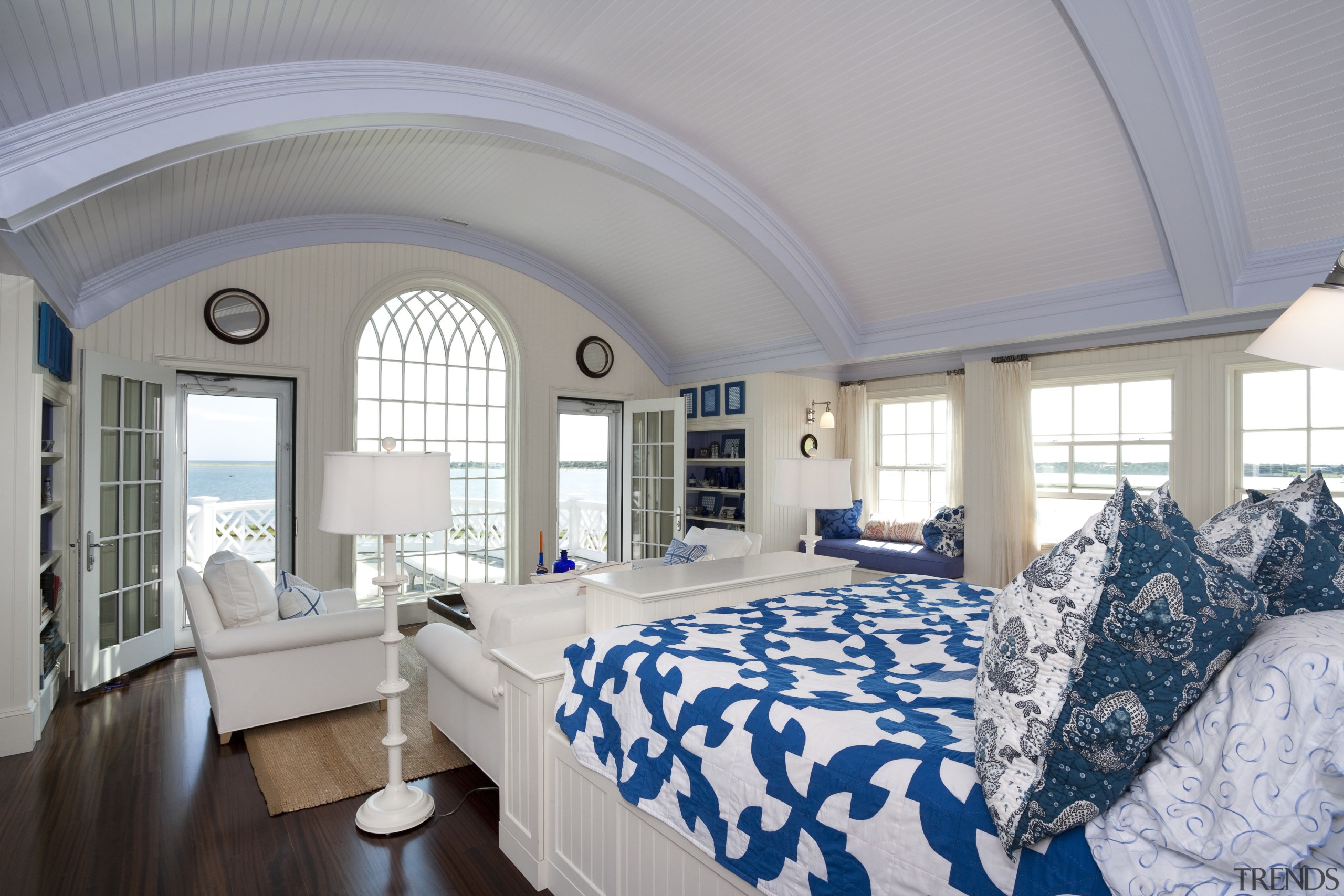 The white cabinet at the end of the bedroom, ceiling, estate, home, interior design, property, real estate, room, suite, window, gray