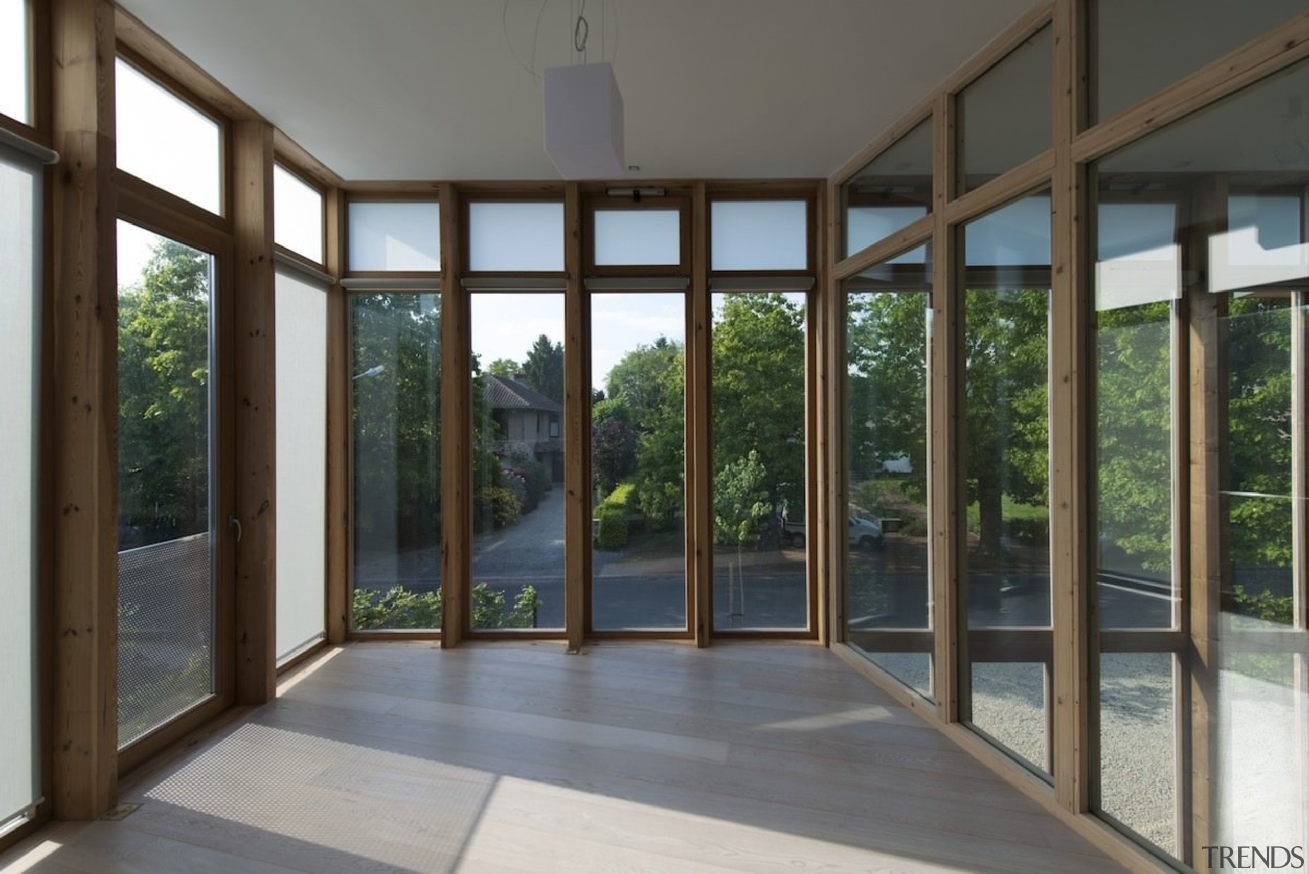 The windows frame the garden - The windows architecture, daylighting, door, house, porch, property, real estate, window, gray, black