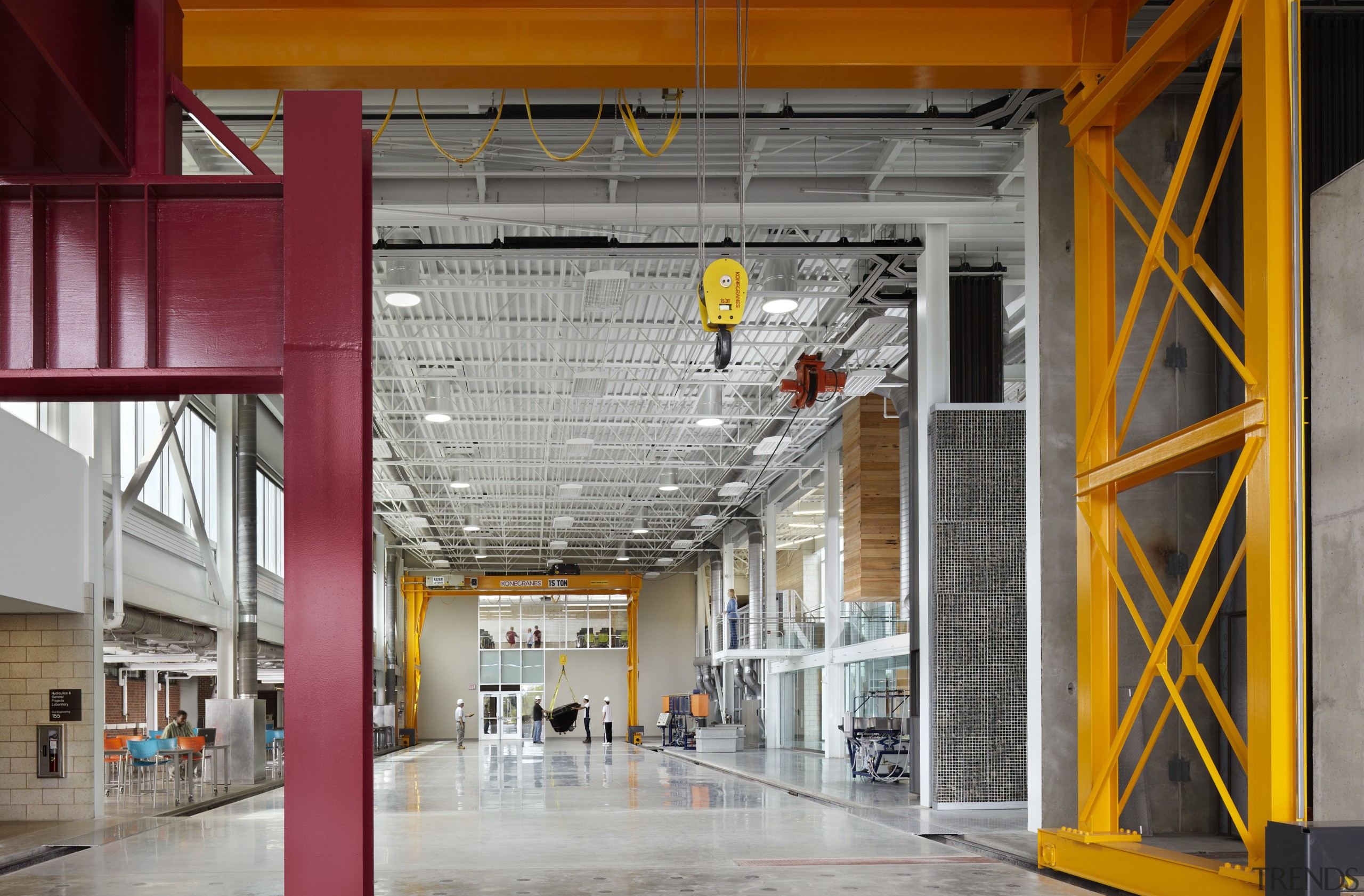 Here is an interior view of the University architecture, lobby, gray
