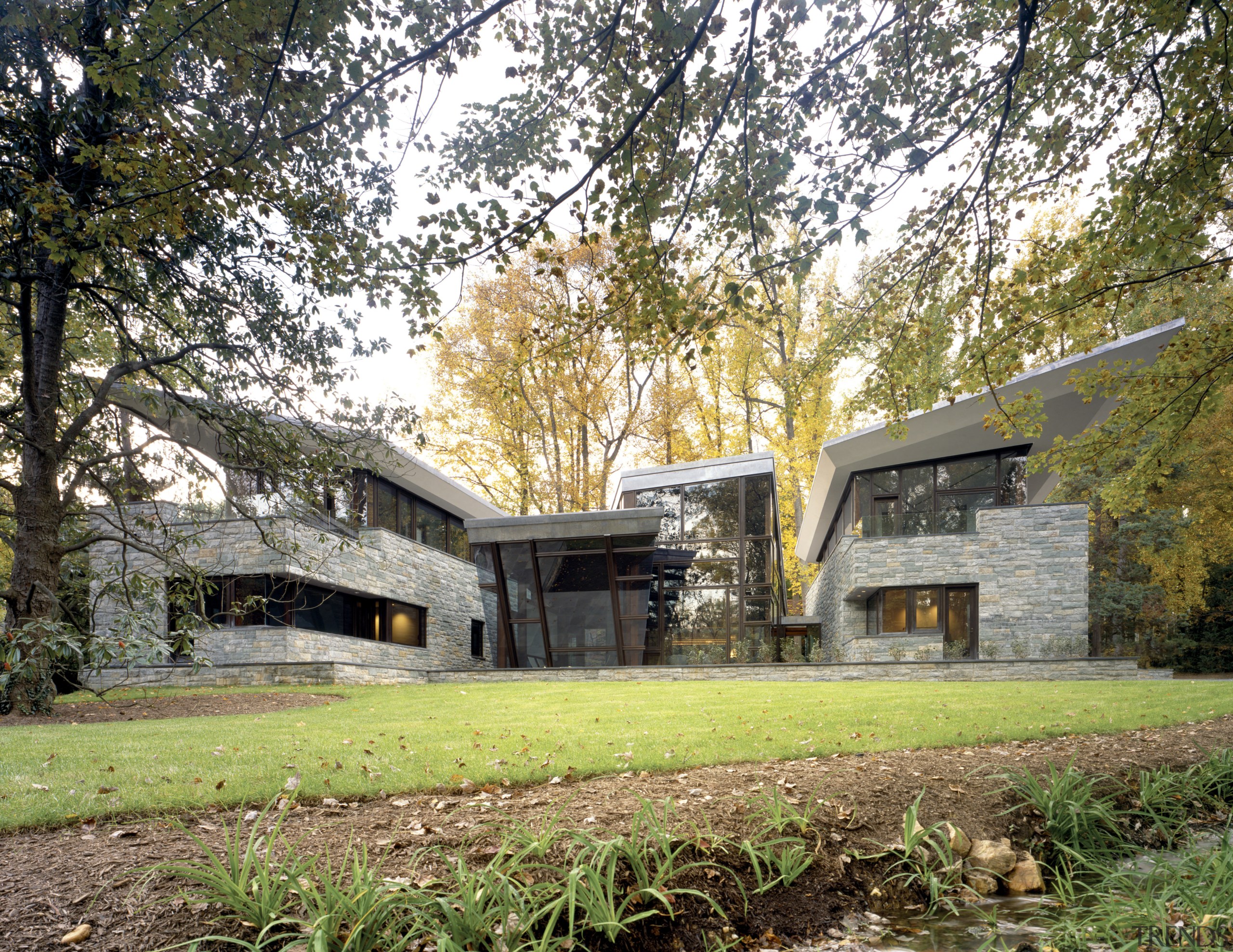 The solid, fortress look of the stone bass architecture, cottage, estate, farmhouse, home, house, landscape, property, real estate, tree