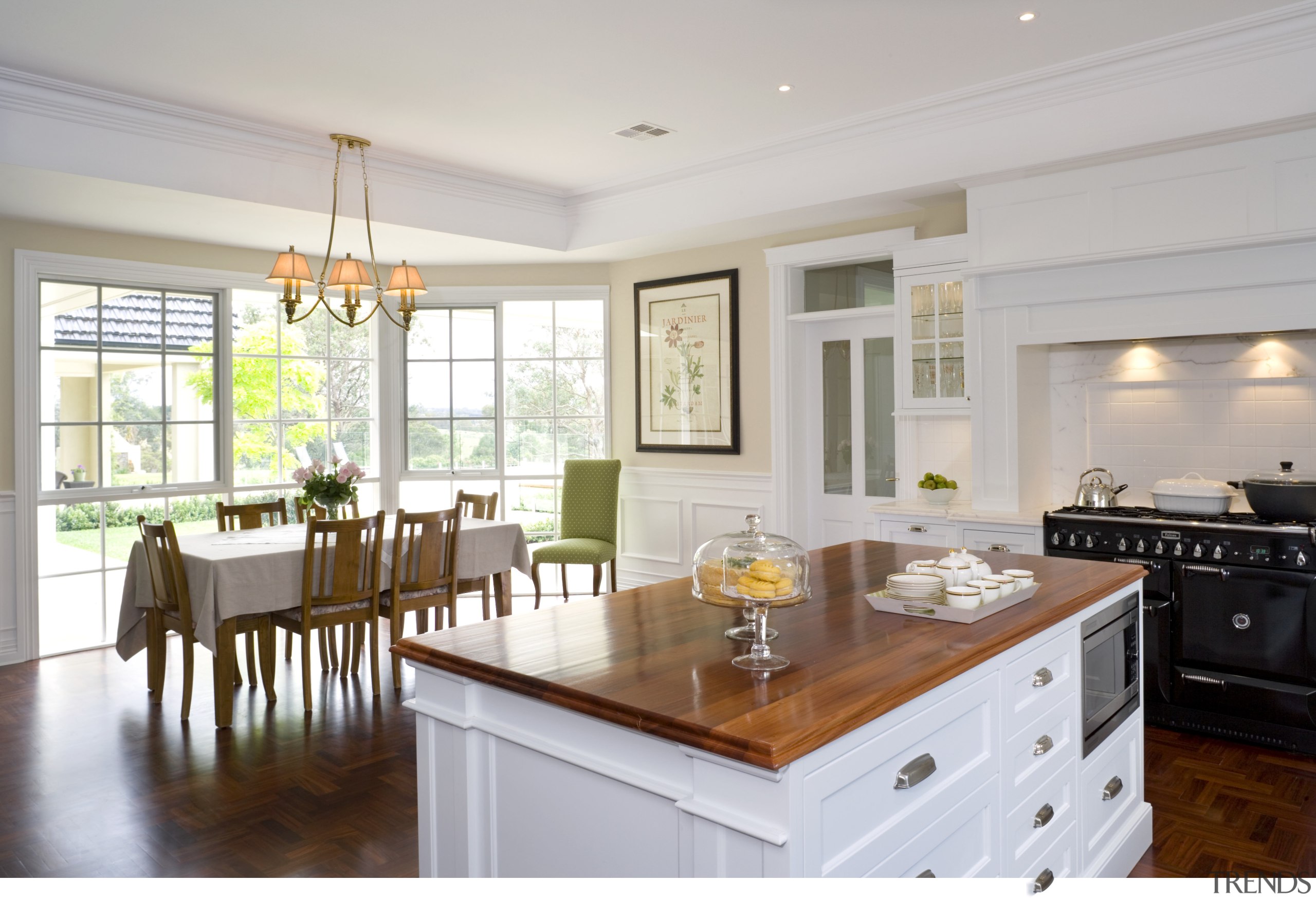 View of kitchen designed by architect Gary McFarlane cabinetry, ceiling, countertop, cuisine classique, estate, home, interior design, kitchen, property, real estate, room, window, gray