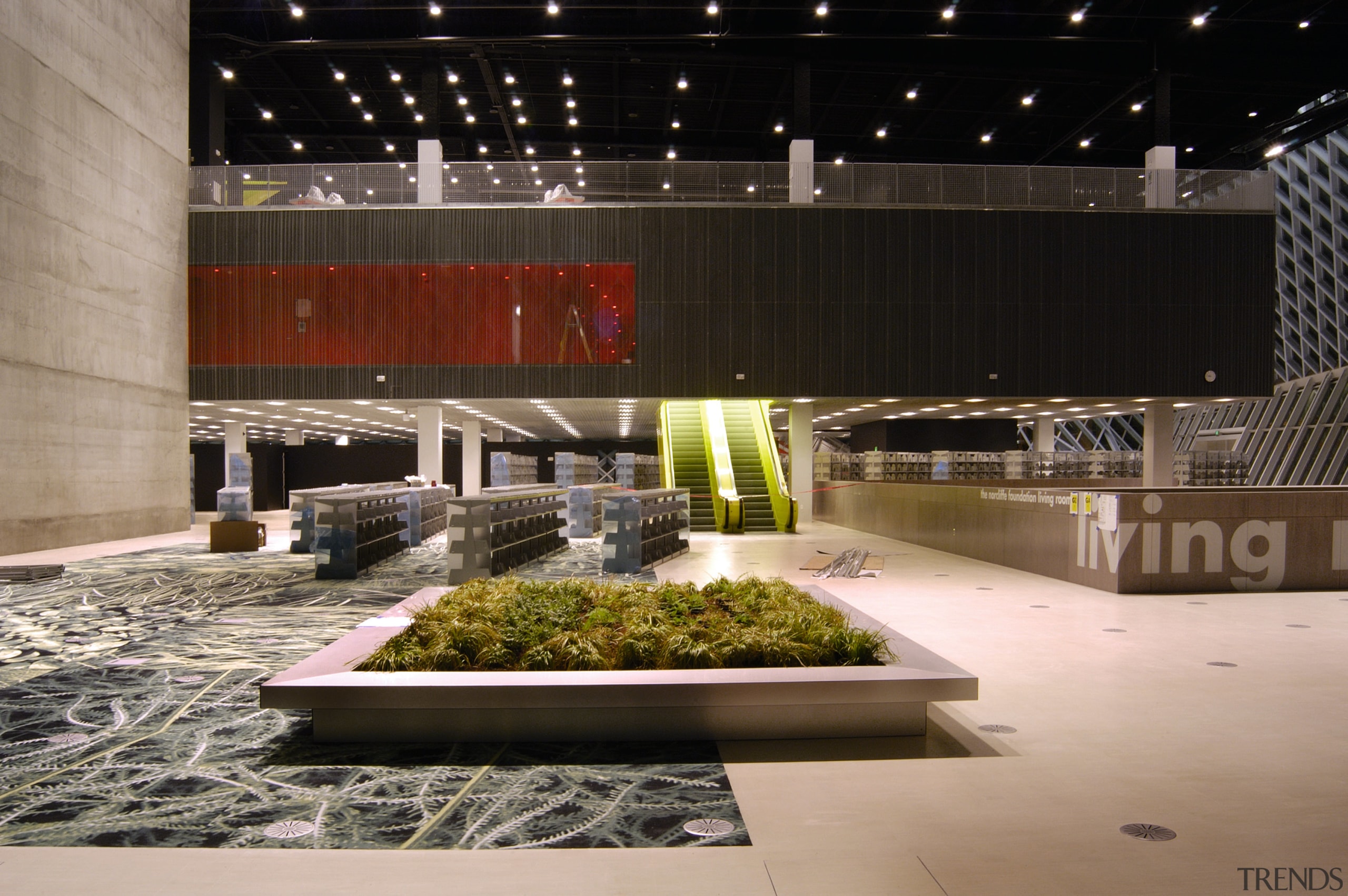 View of the foyer area, small; square garden, architecture, interior design, black, gray