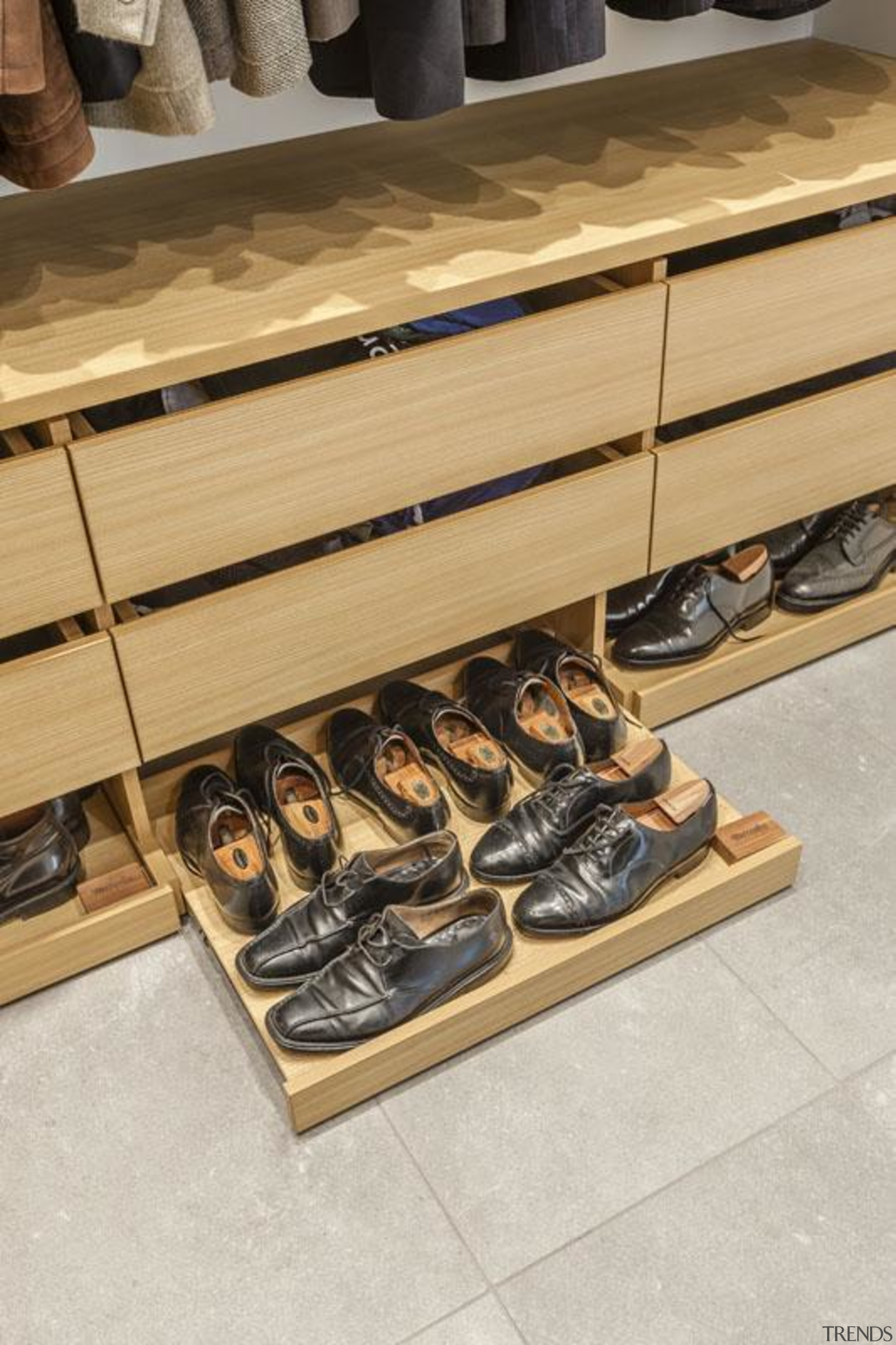 Wardrobe 2 - floor | flooring | footwear floor, flooring, footwear, furniture, shoe, table, wood, gray, orange