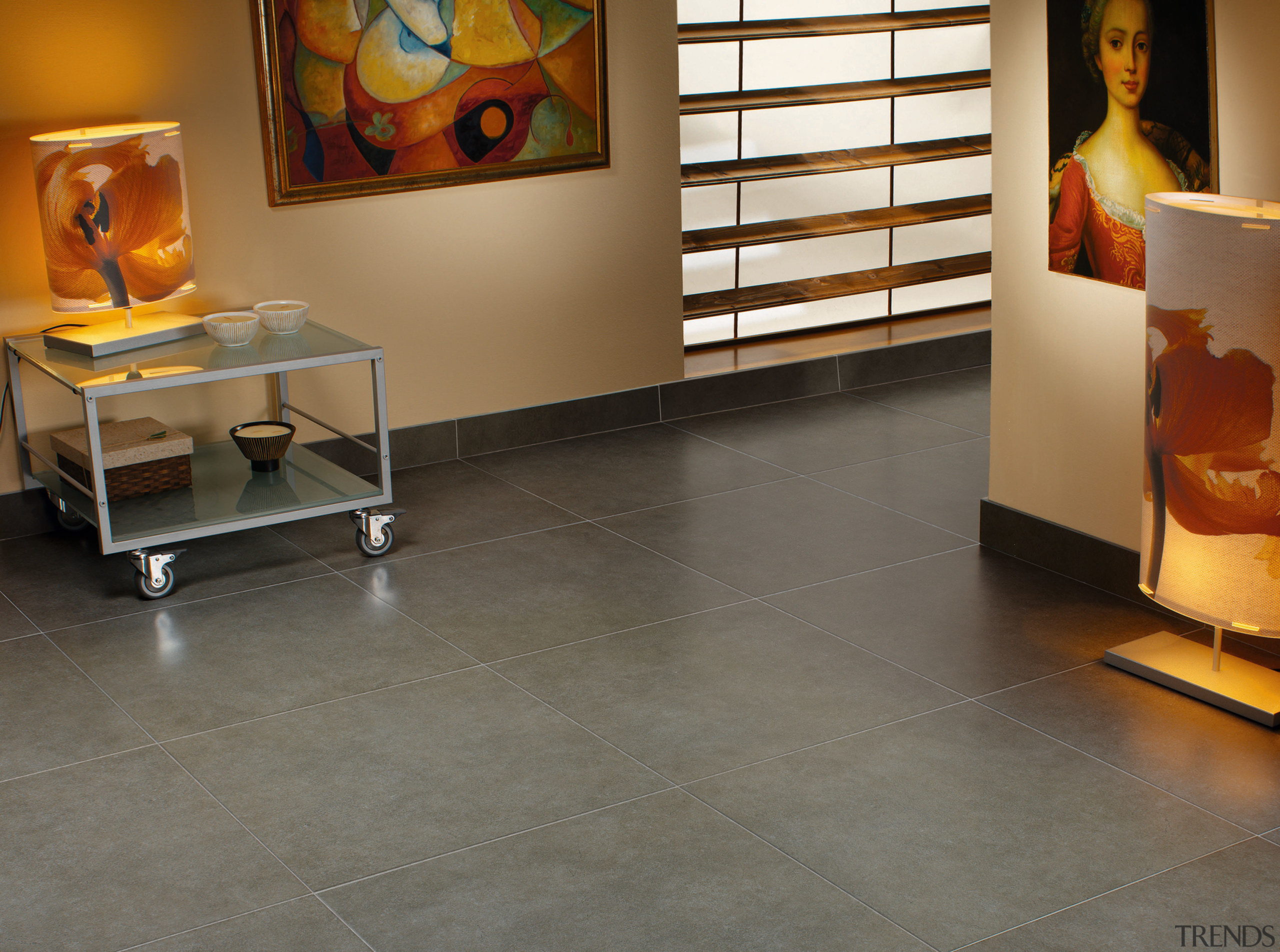 A view of some floor tiles from Rocks floor, flooring, furniture, hardwood, interior design, laminate flooring, table, tile, wood, wood flooring, gray, brown