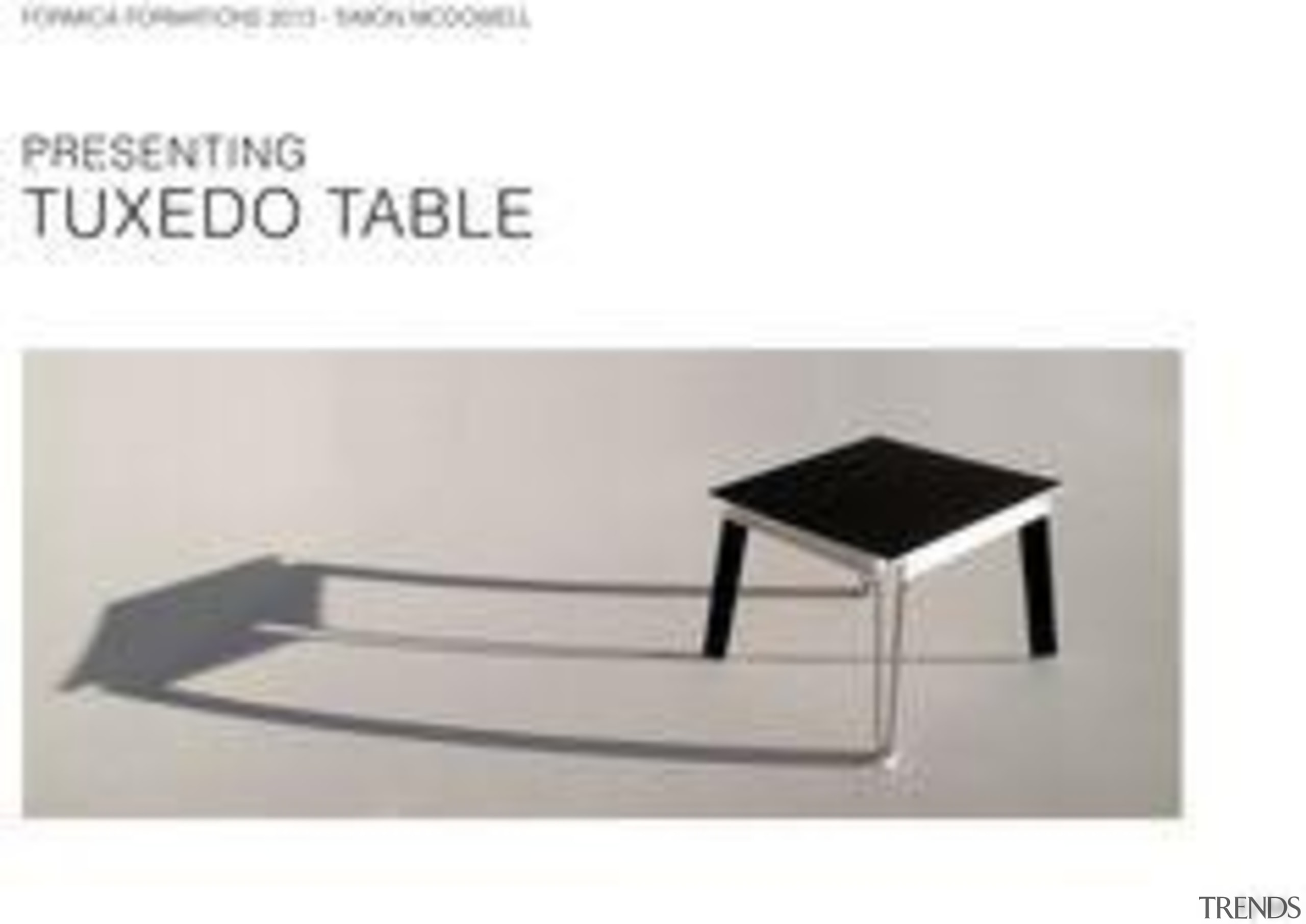 by Simon Lee - Tuxedo Table - angle angle, furniture, product, product design, table, white