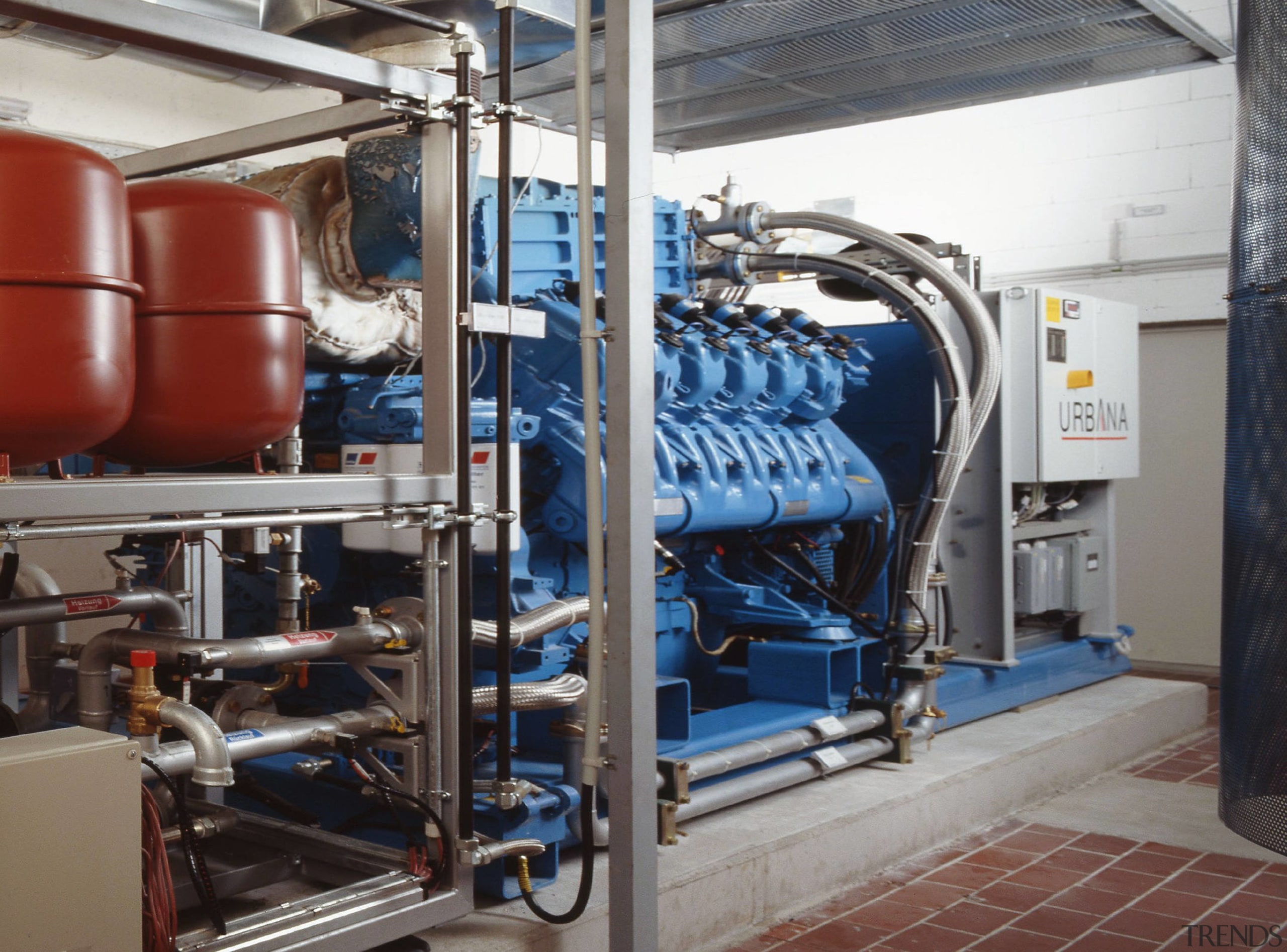 View of the co-generation power system which was engineering, industry, machine, manufacturing, pumping station, gray
