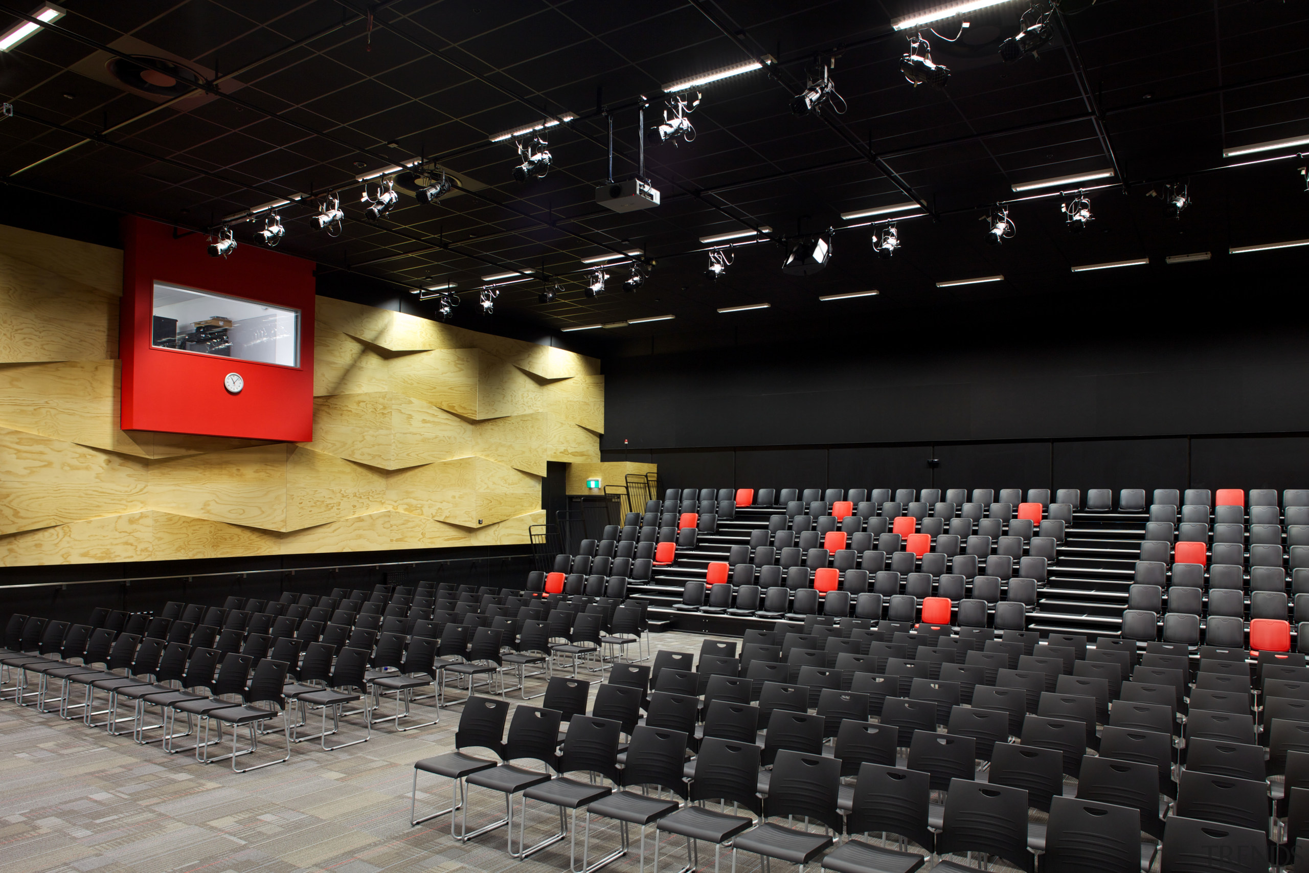 The multiuse performing arts studio at Hobsonville Point auditorium, performing arts center, theatre, black