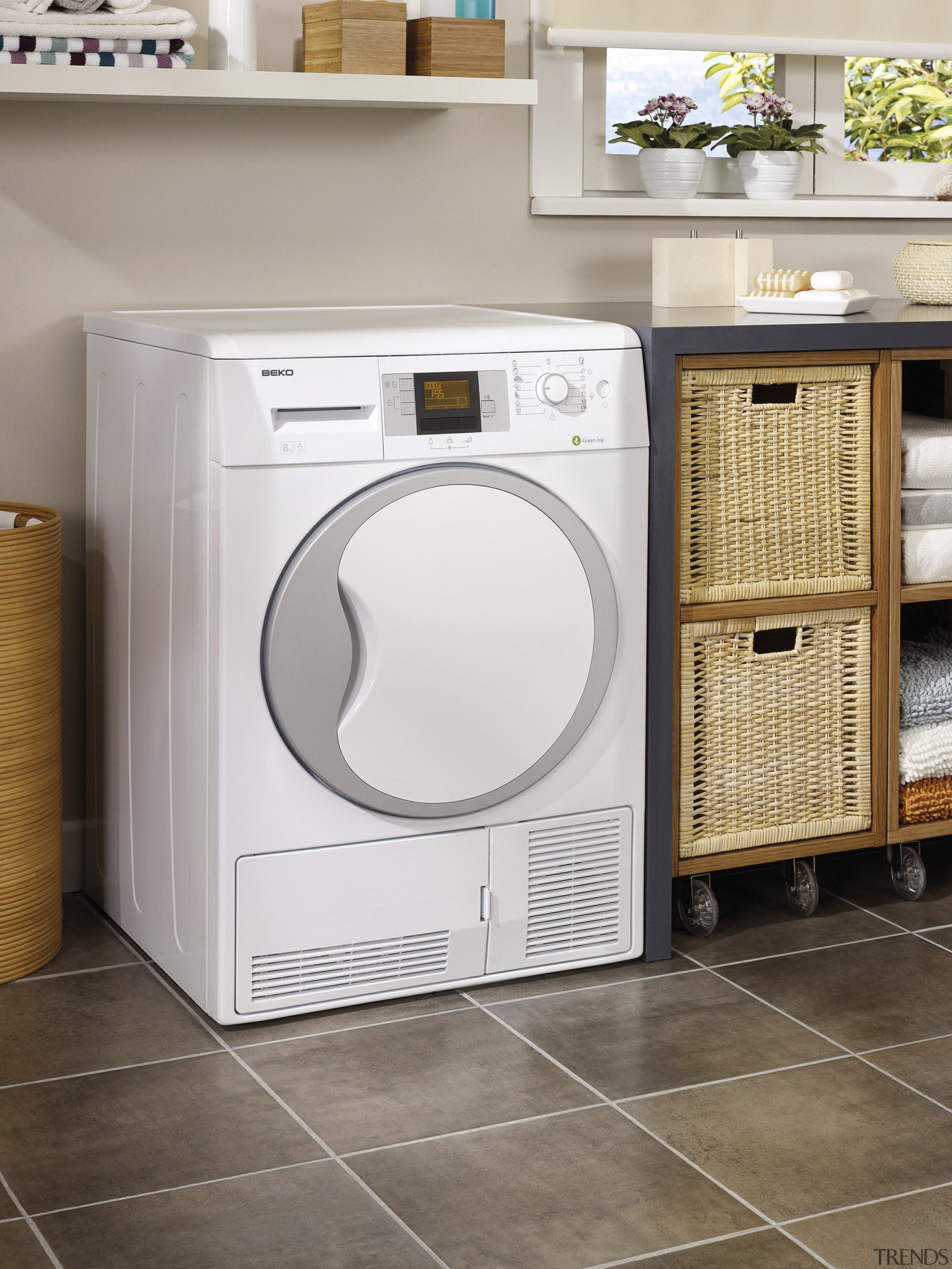 View of dryer. - View of dryer. - clothes dryer, furniture, home appliance, laundry, laundry room, major appliance, product, product design, washing machine, gray