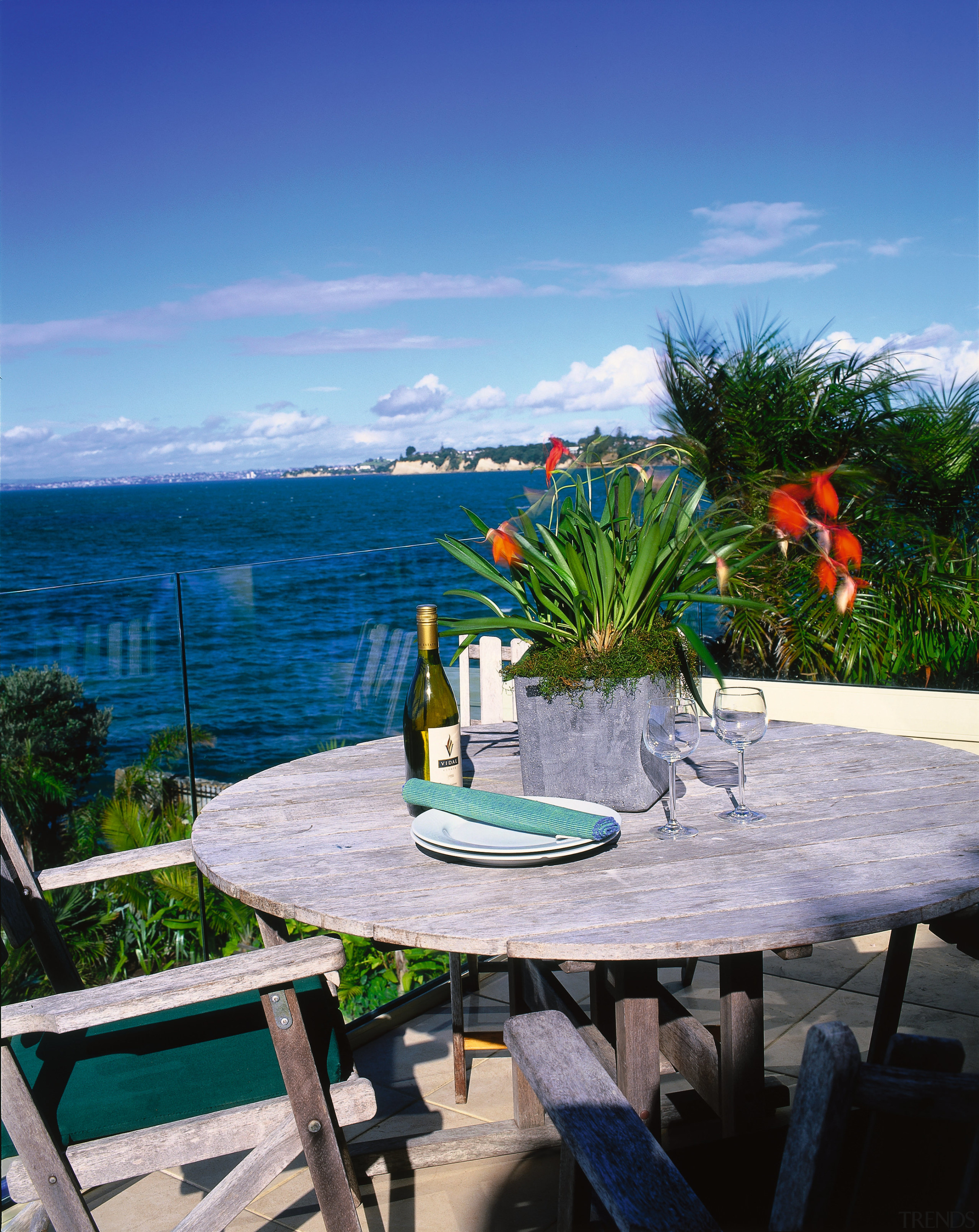 View of the outdoor furniture - View of arecales, estate, landscape, leisure, palm tree, plant, property, real estate, resort, sea, sky, tree, tropics, vacation, blue