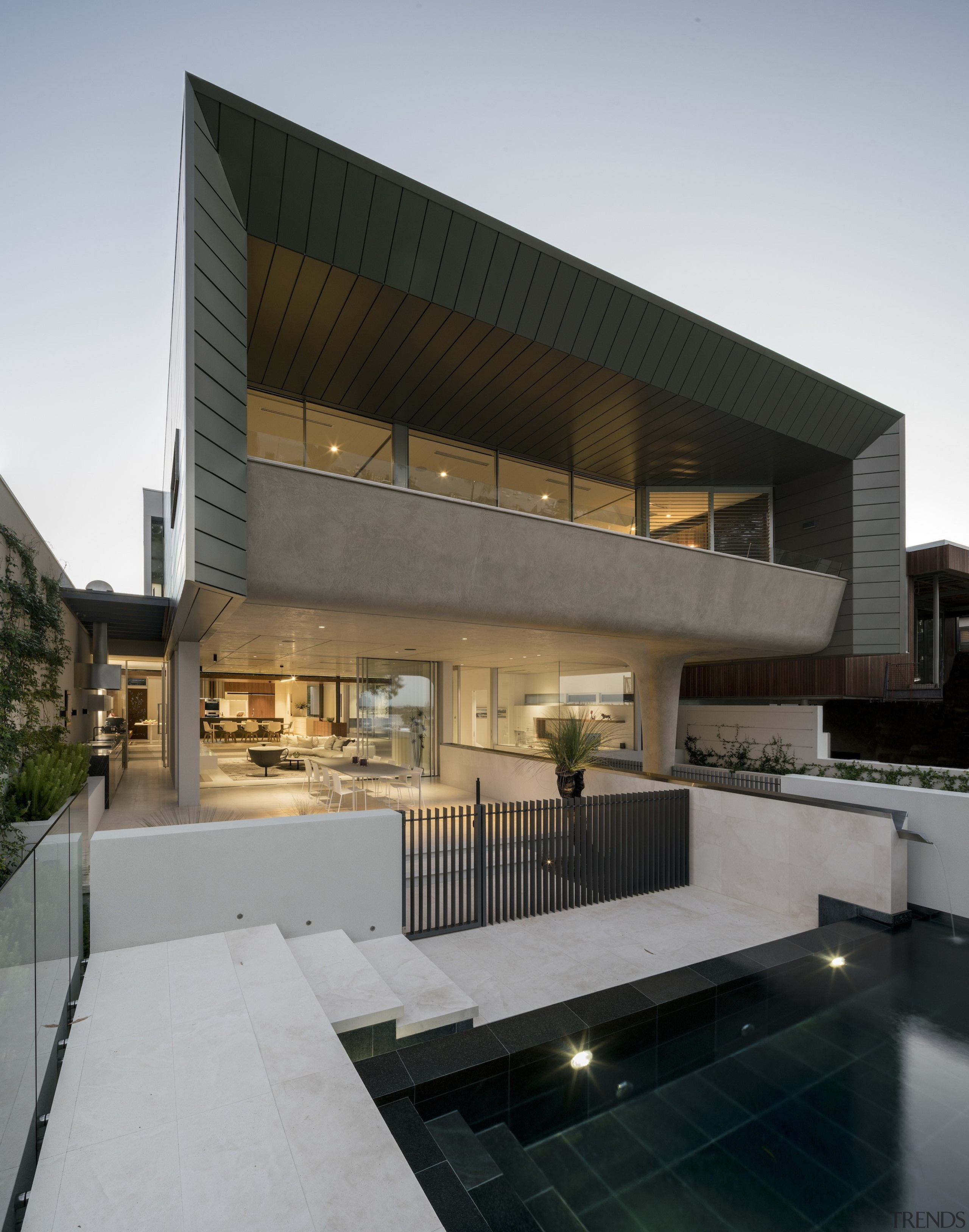 Craig Steere Architects - Highly Commended – 2016 architecture, building, condominium, facade, home, house, real estate, gray, black