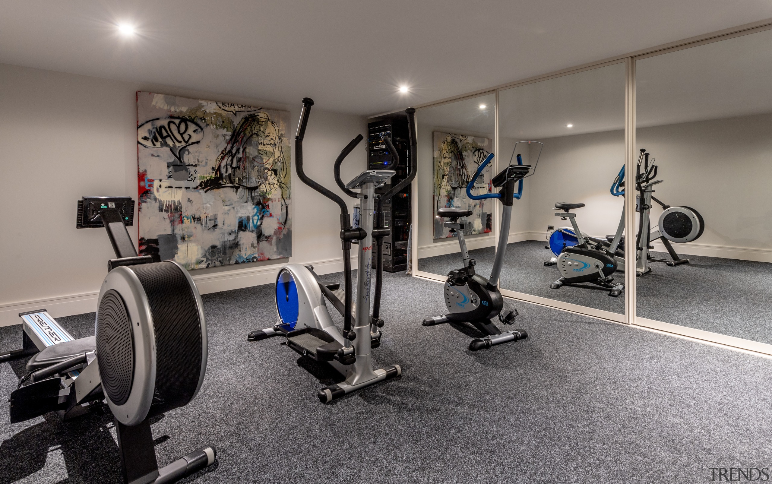 ​​​​​​​Double the fitness – this residence’s home gymnasium 