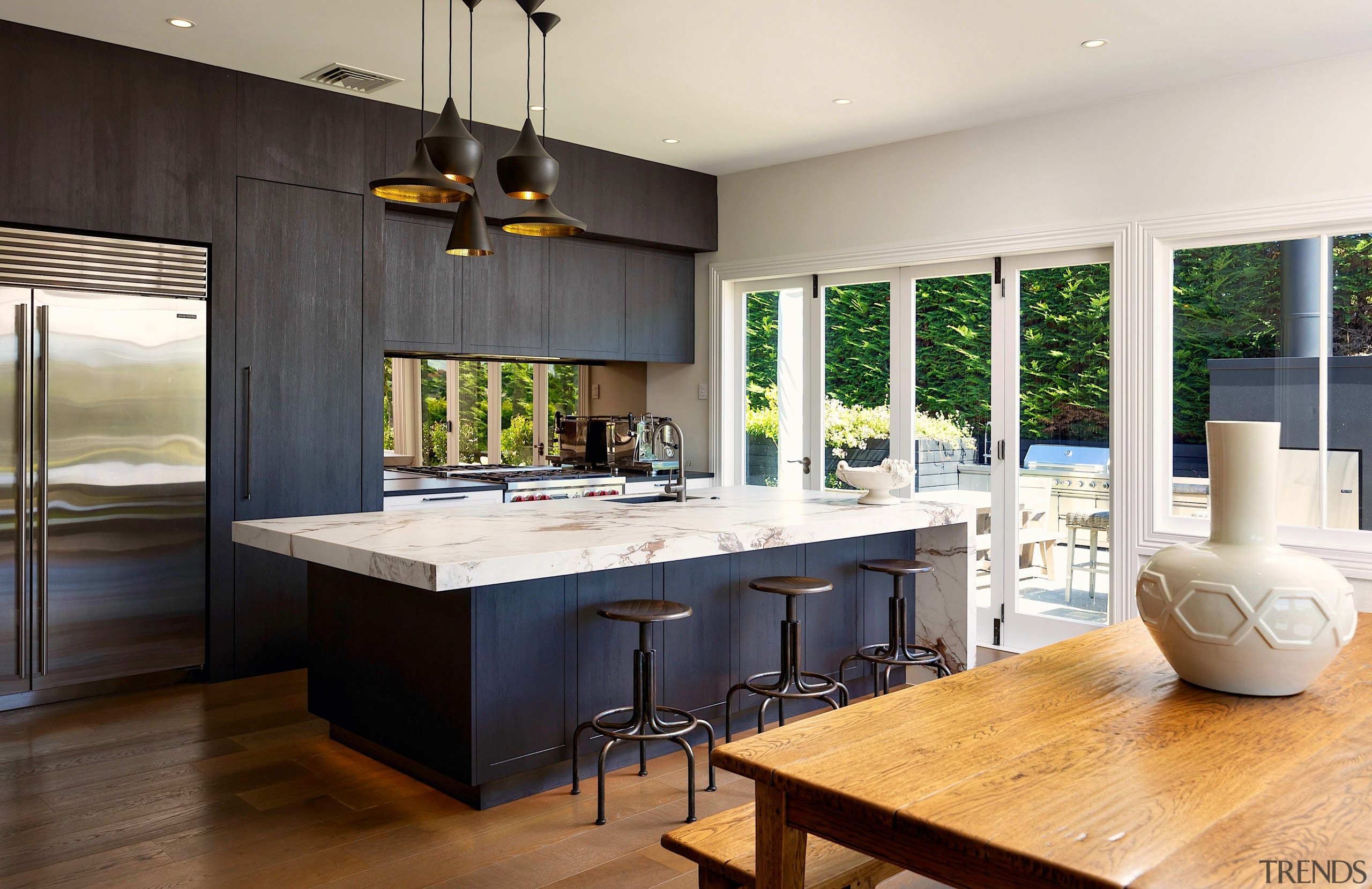 Designer: The kitchen layout was designed with both 