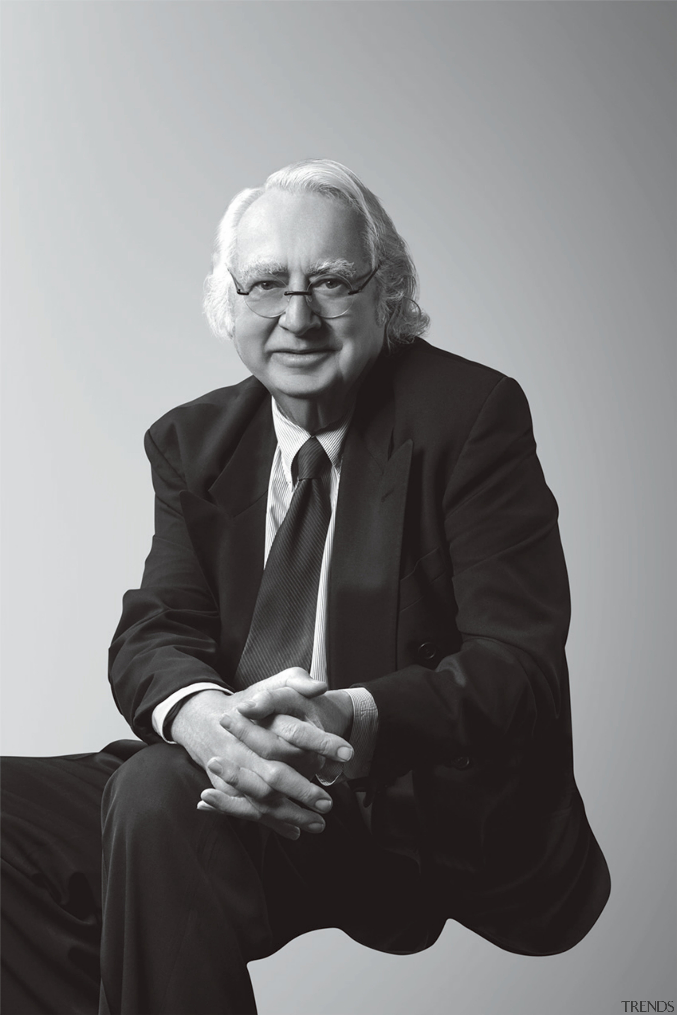 Richard Meier - The Master Collection - black black and white, gentleman, glasses, human behavior, man, monochrome, monochrome photography, person, photograph, photography, portrait, sitting, standing, vision care, gray, black