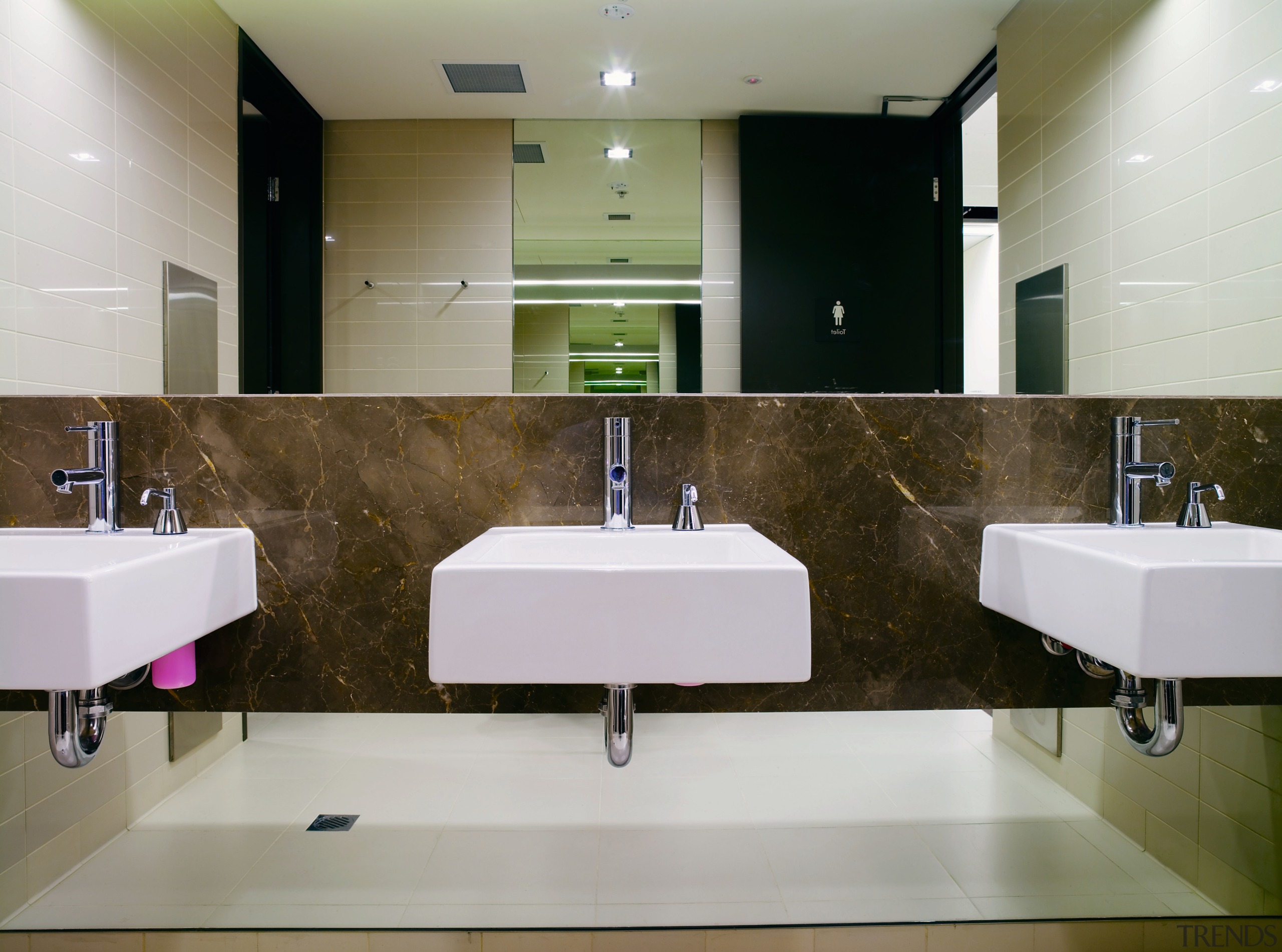 A view of the plumbing done in some bathroom, floor, interior design, product design, room, sink, tap, gray, brown