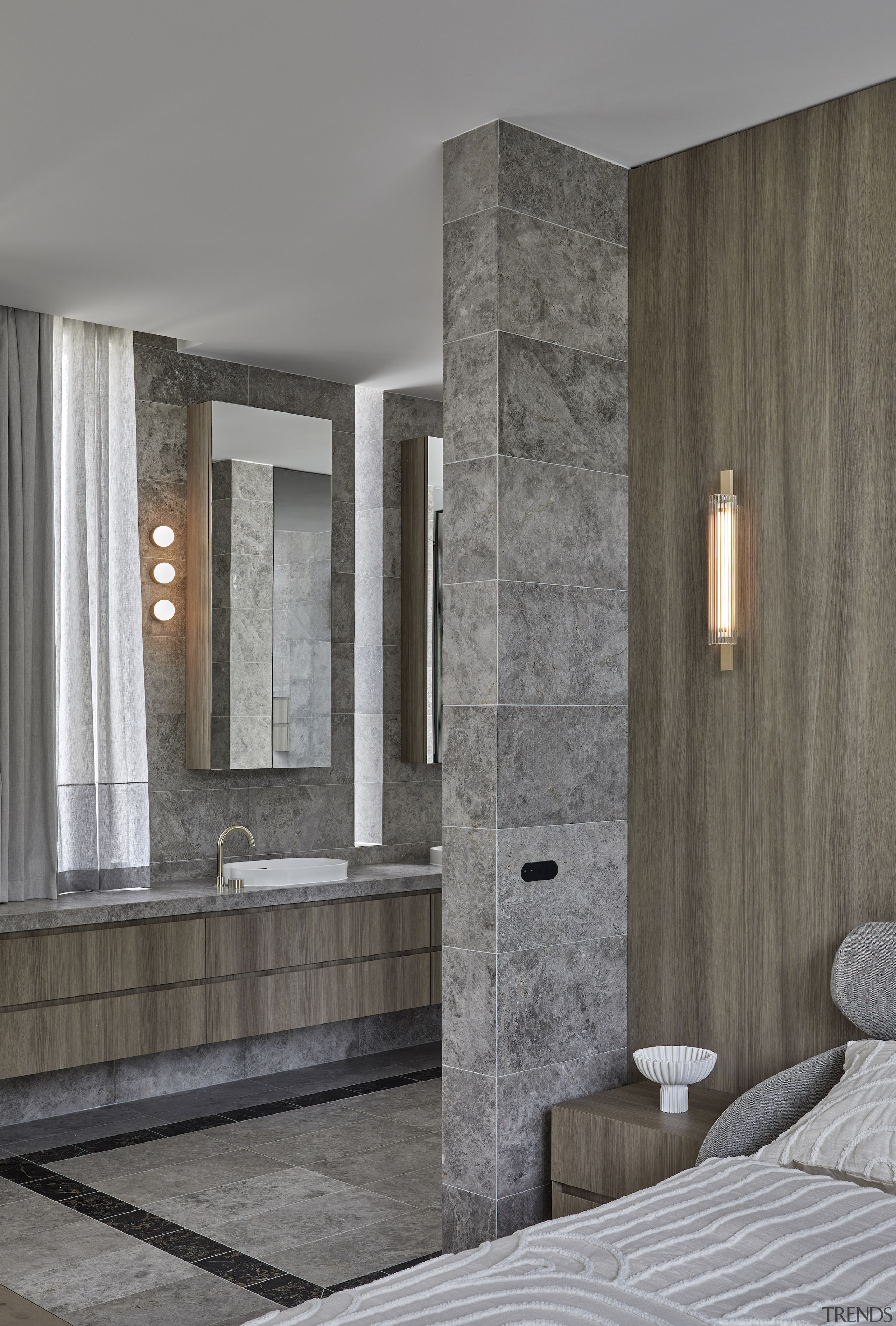 The second vanity on the bedroom level was 