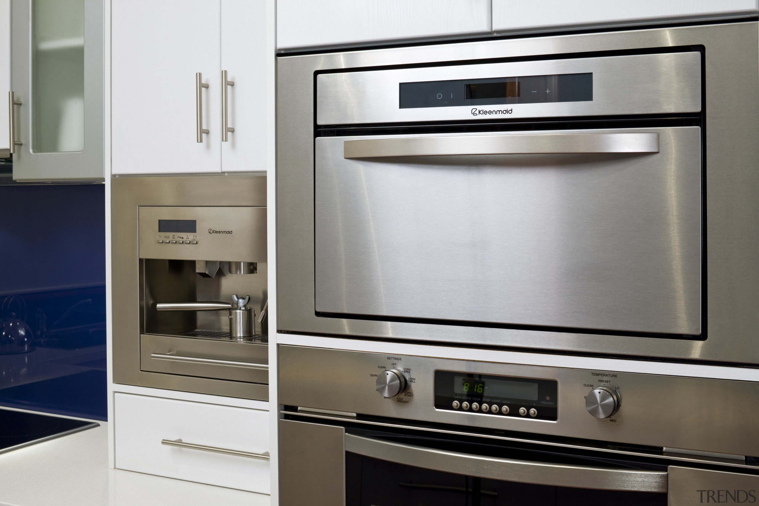 Kleenmaid products coffee  full-featured refrigerator Kleenmaid dishwasher countertop, gas stove, home appliance, kitchen, kitchen appliance, kitchen stove, major appliance, microwave oven, oven, product, small appliance, white, gray