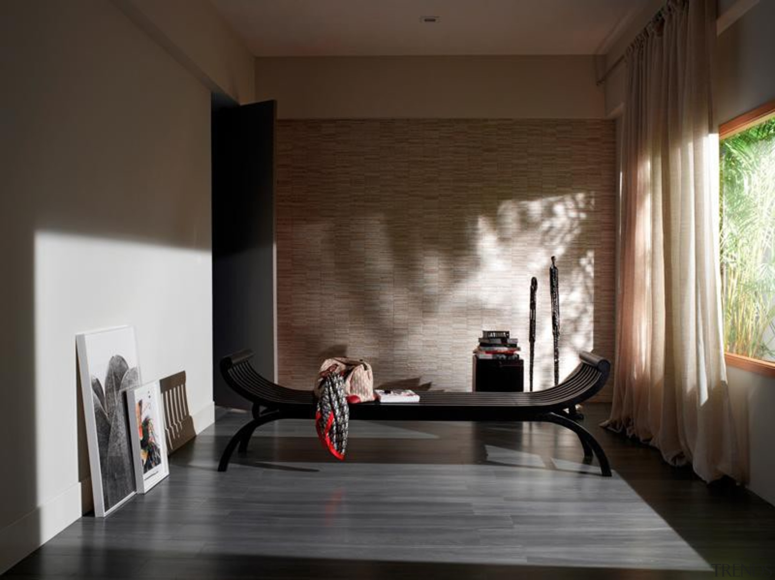 eco wood acacia negra 20x120 living area lounge architecture, ceiling, floor, flooring, house, interior design, lobby, room, wall, window, brown, black