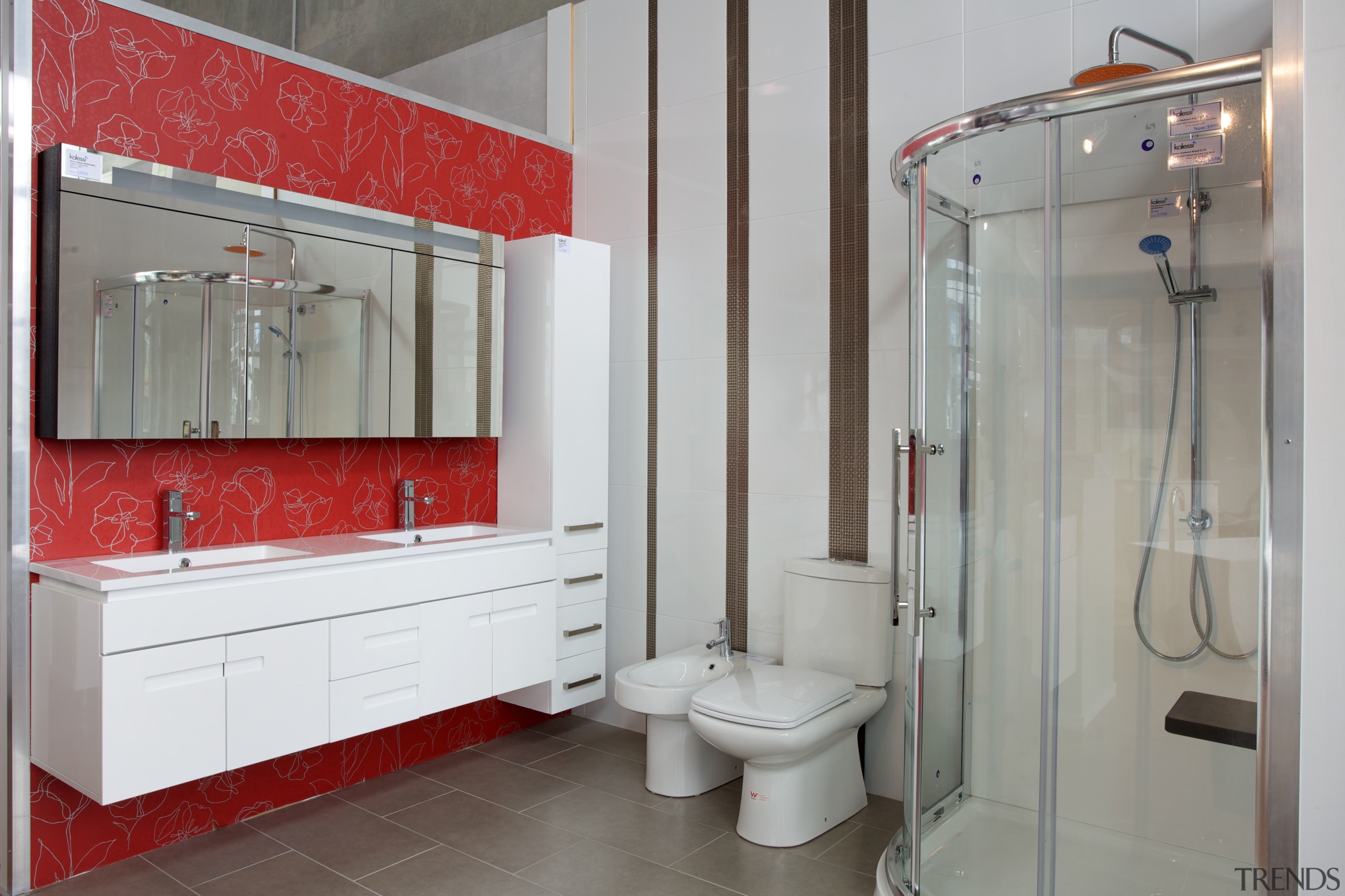 Innovative high-quality bathroom ware.  The Kalessi Bathroomware bathroom, interior design, room, gray