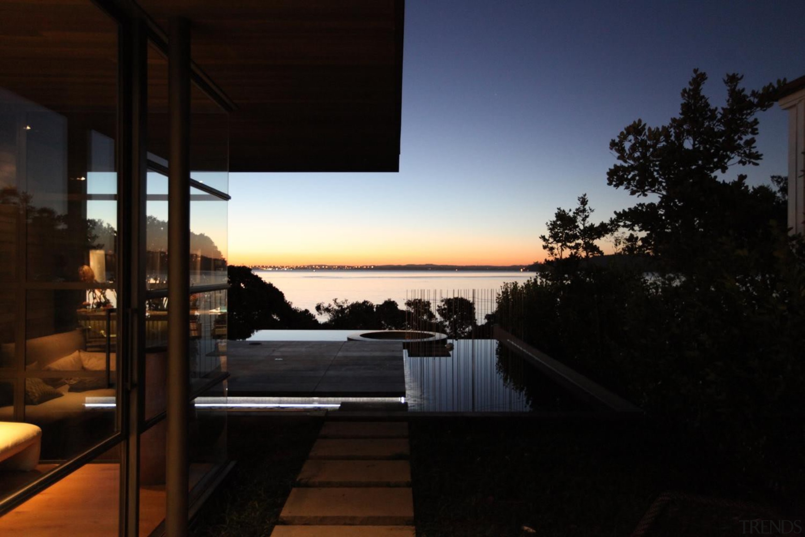 Westmere House - Westmere House - apartment | apartment, architecture, evening, home, house, lighting, property, real estate, reflection, sky, sunlight, window, black