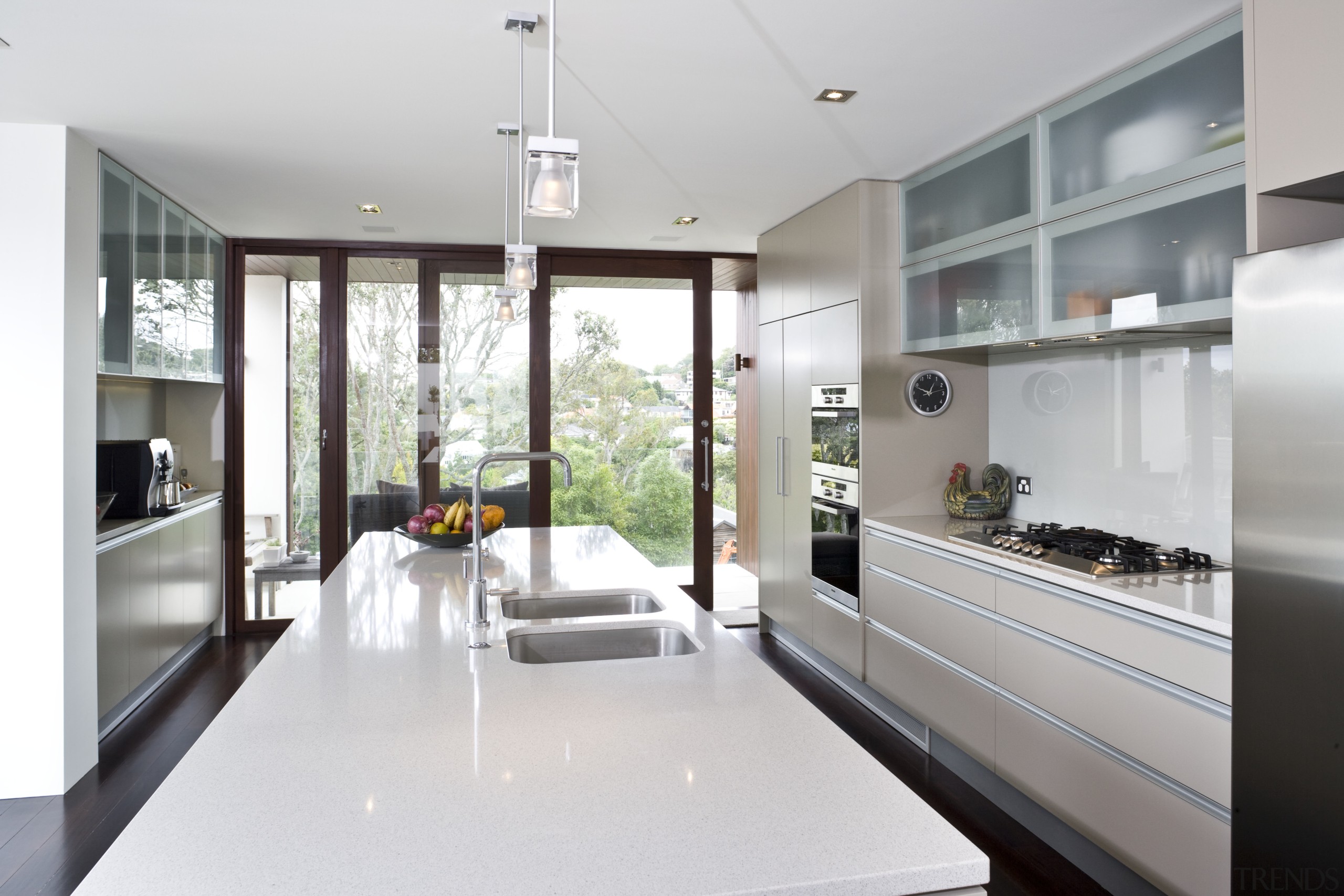 Image of kitchen designed by Rob Hendrickx for countertop, house, interior design, kitchen, real estate, white, gray