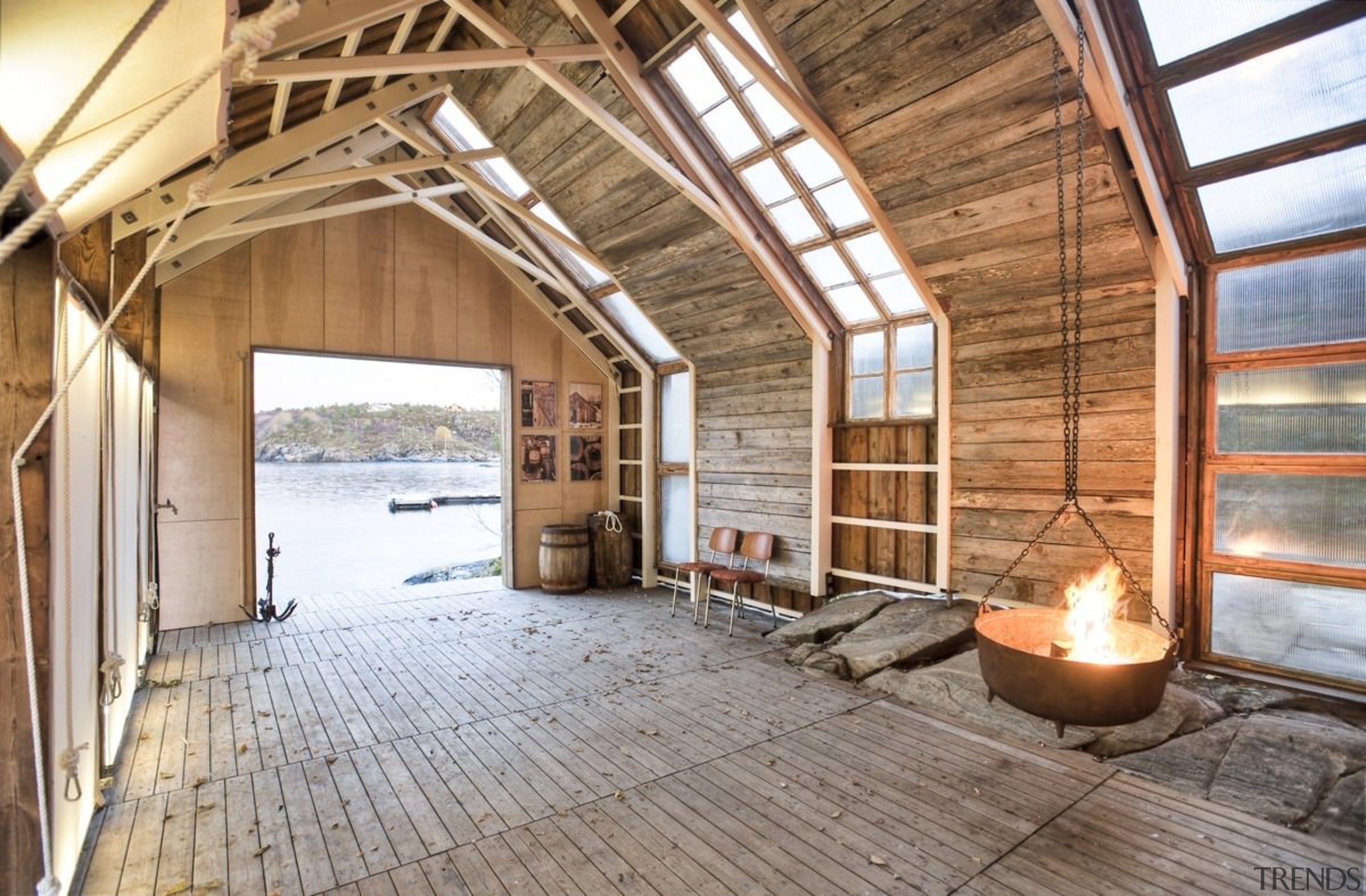 Photo: Pasi Aalto / pasiaalto - Interior view. property, real estate, wood, brown, gray