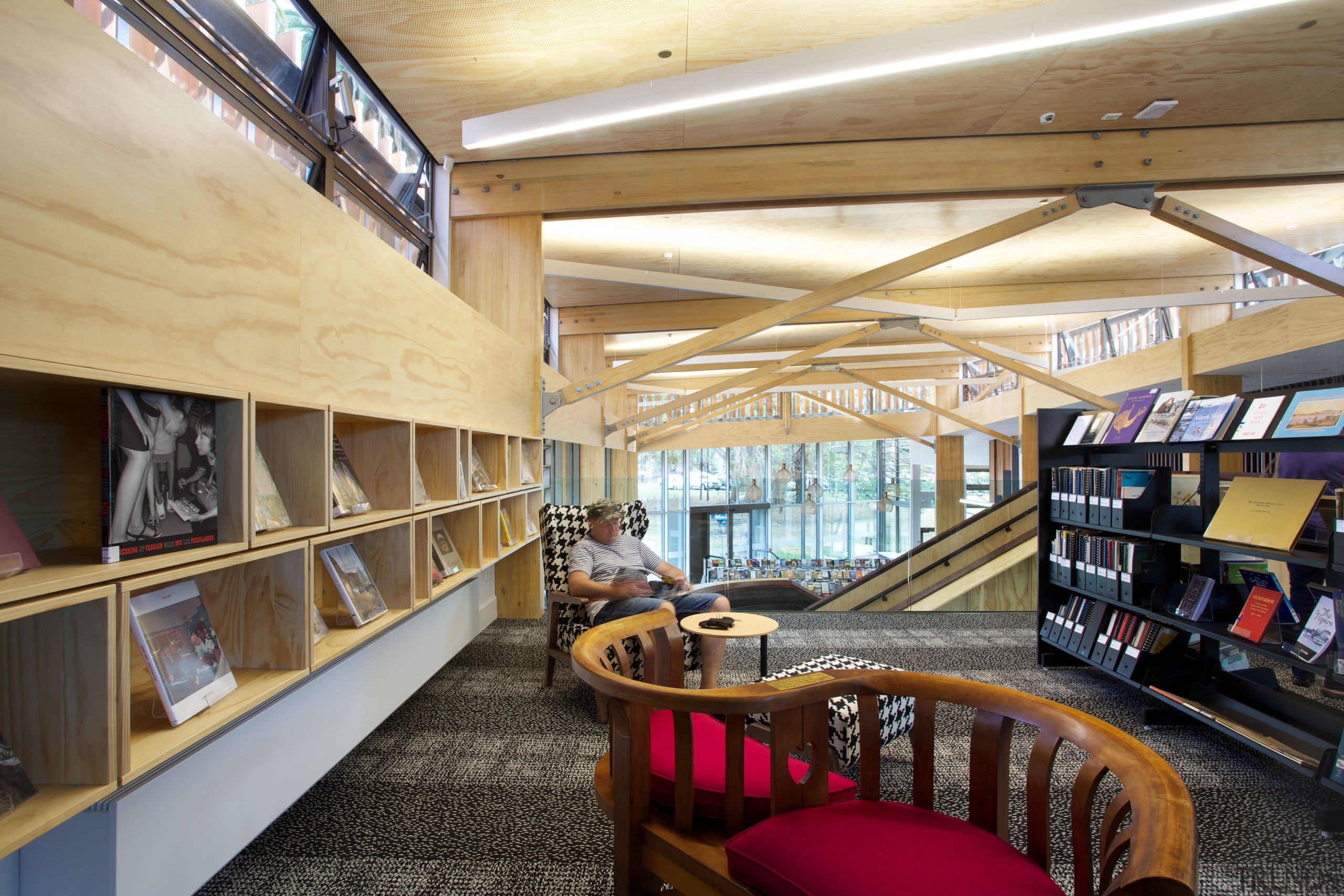 An old love seat from the original Devonport institution, interior design, library, public library