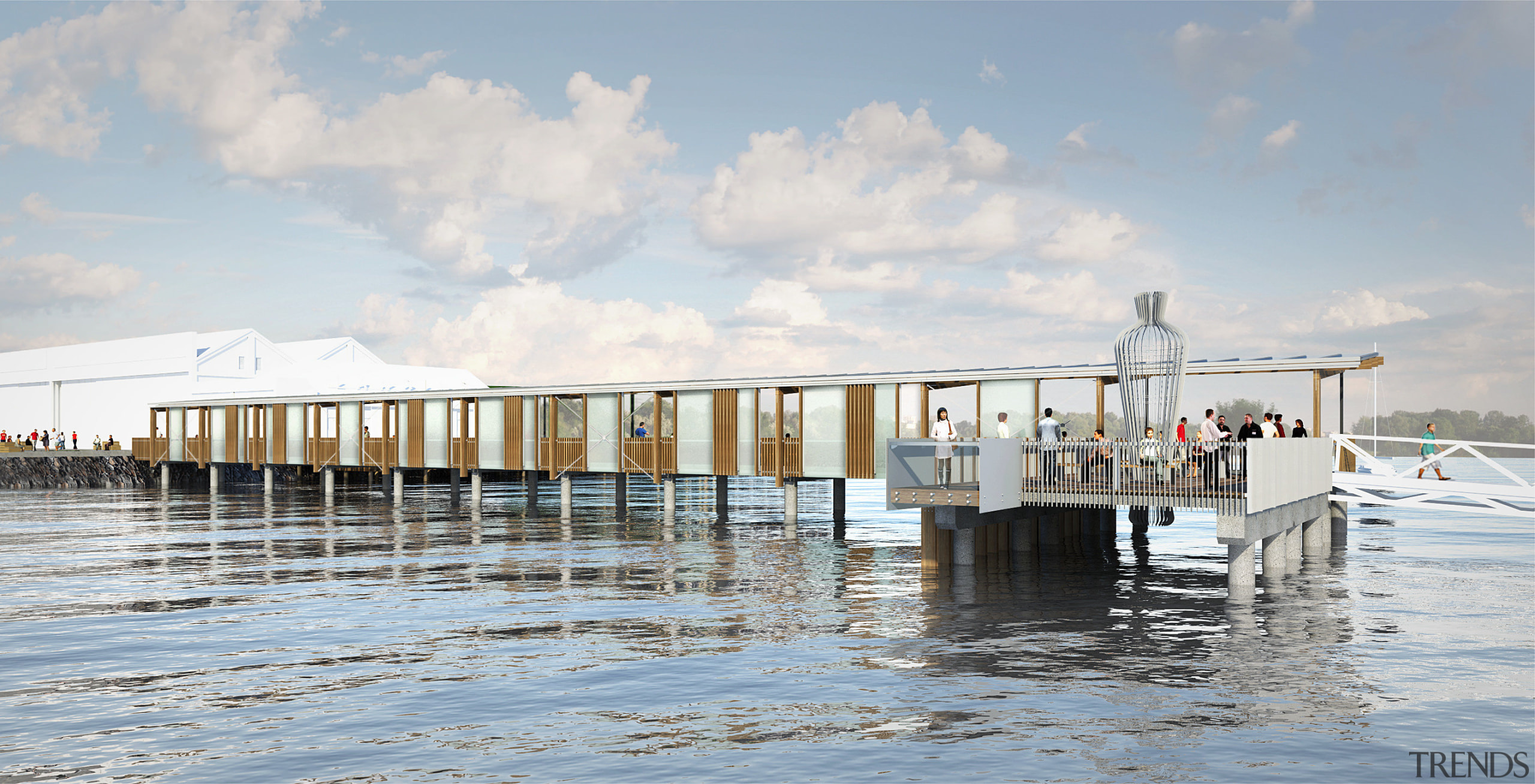 Hobsonville Point is an idyllic setting for homeowners dock, sea, sky, water, water transportation, gray, white
