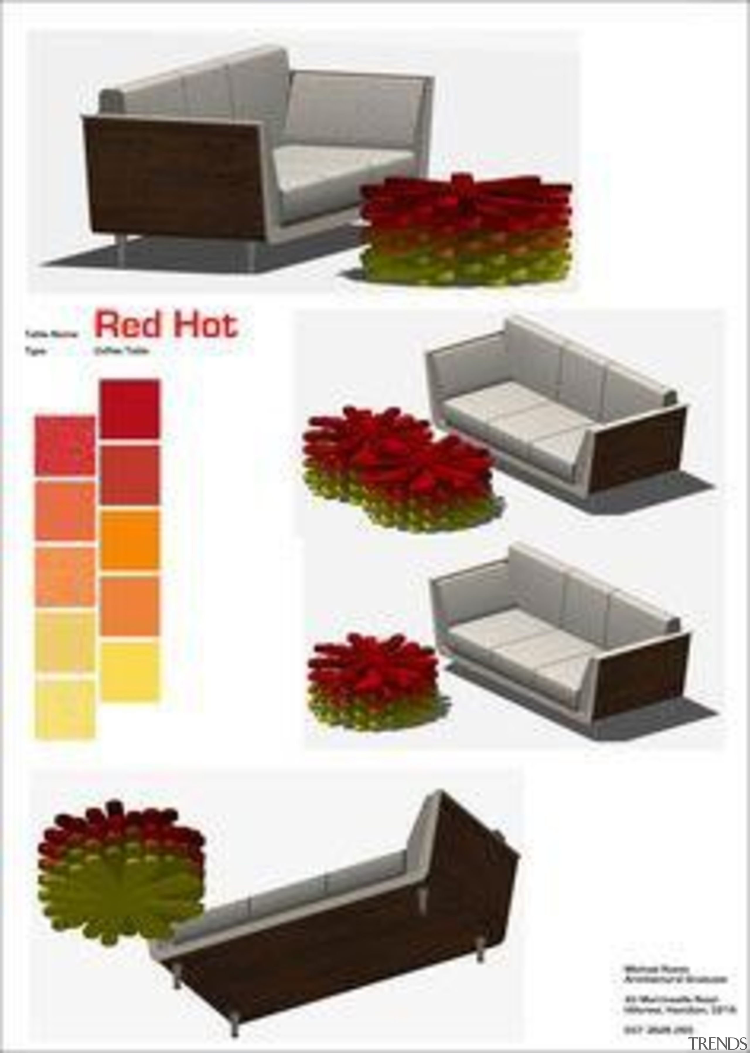 by Michael Russ - Red Hot Table - box, furniture, product, product design, table, white