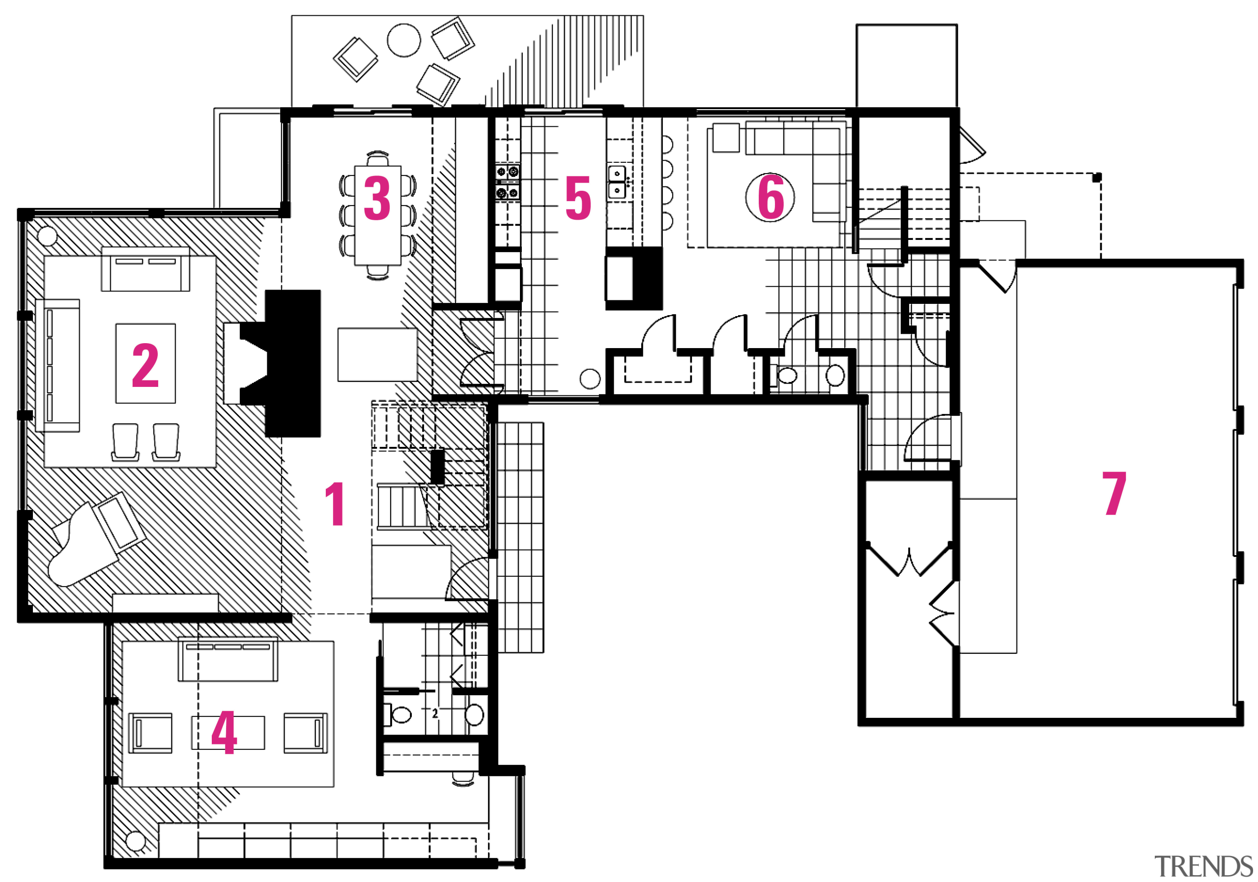 Architectural view of the interior of this home architecture, area, design, diagram, drawing, floor plan, font, line, plan, product, product design, square, structure, text, white