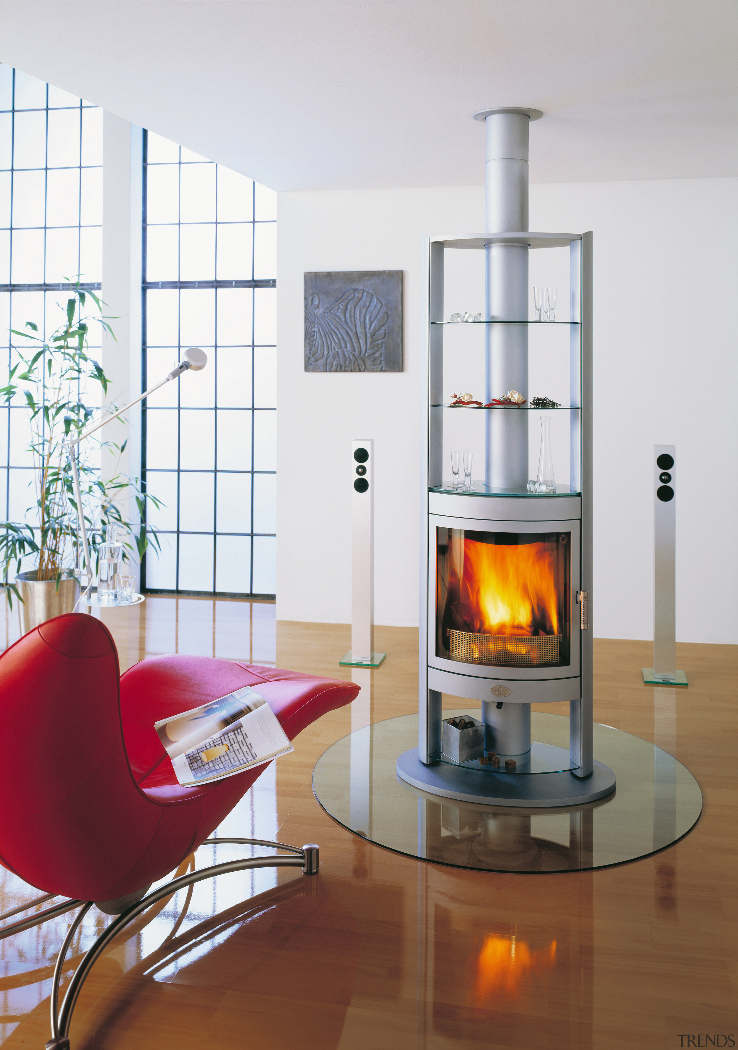 Stove/fireplace  in living area - Stove/fireplace  fireplace, hearth, heat, home appliance, interior design, major appliance, product design, wood burning stove, white