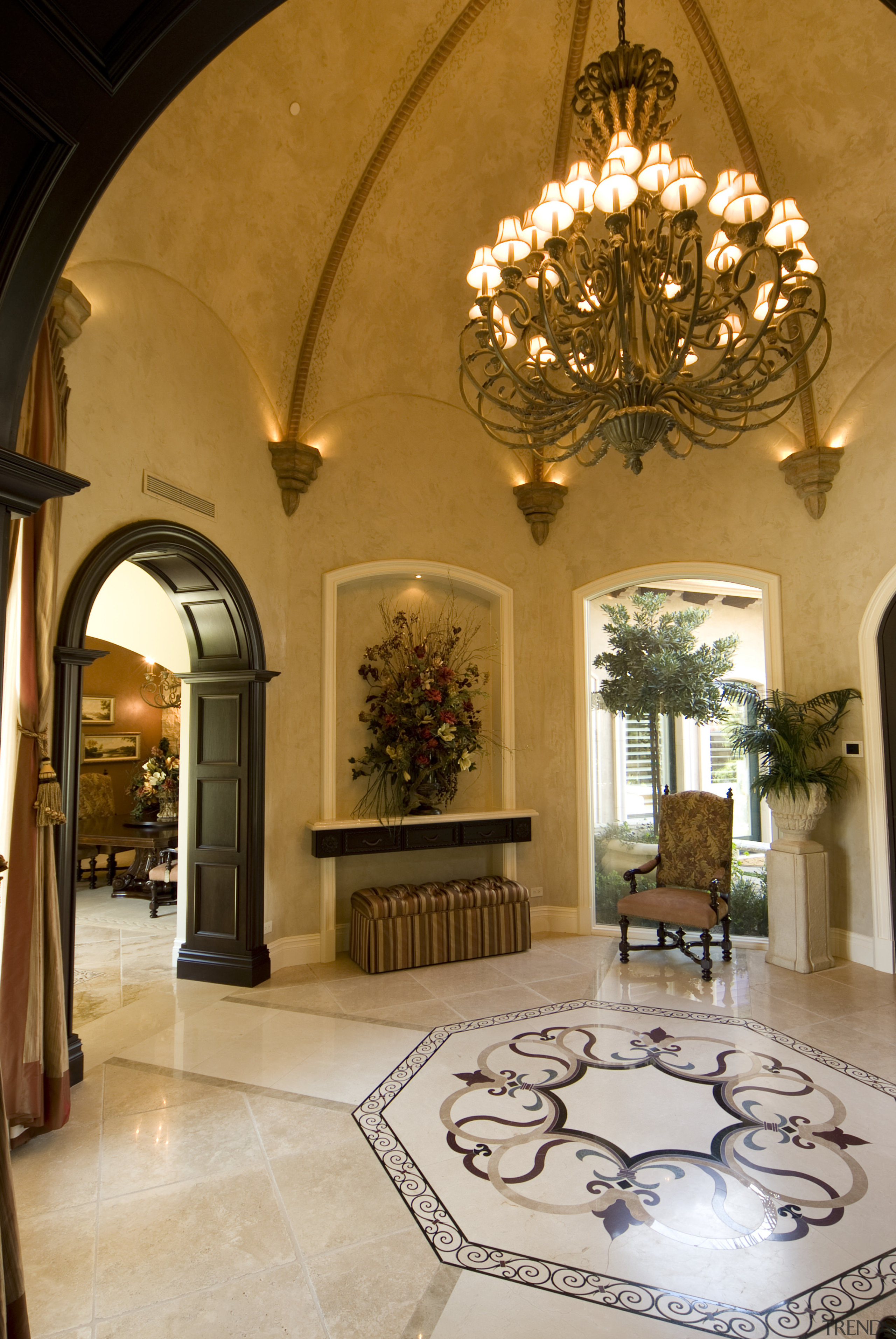 Interior Chandiler Jacqueline &amp; Associates - Interior Chandiler arch, ceiling, estate, home, interior design, lobby, brown
