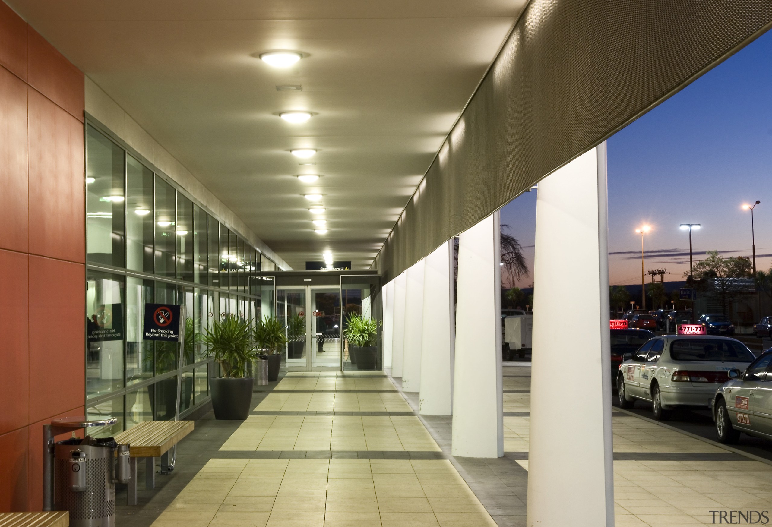 A PW400 four-sided mechanically entrapped curtainwall system is architecture, ceiling, daylighting, lobby, metropolitan area, real estate, brown