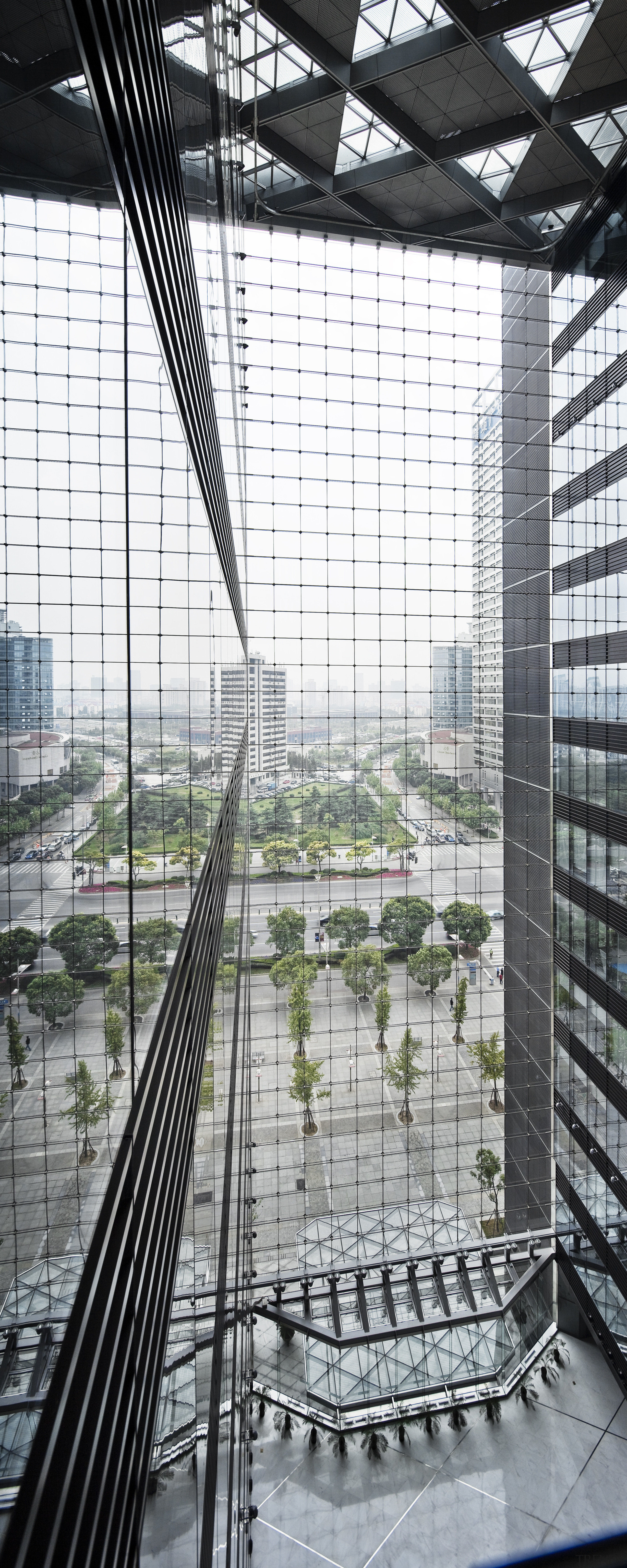 China Diamond Exchange Center - China Diamond Exchange architecture, building, condominium, daylighting, glass, headquarters, metropolis, metropolitan area, reflection, skyscraper, structure, window, white, gray, black