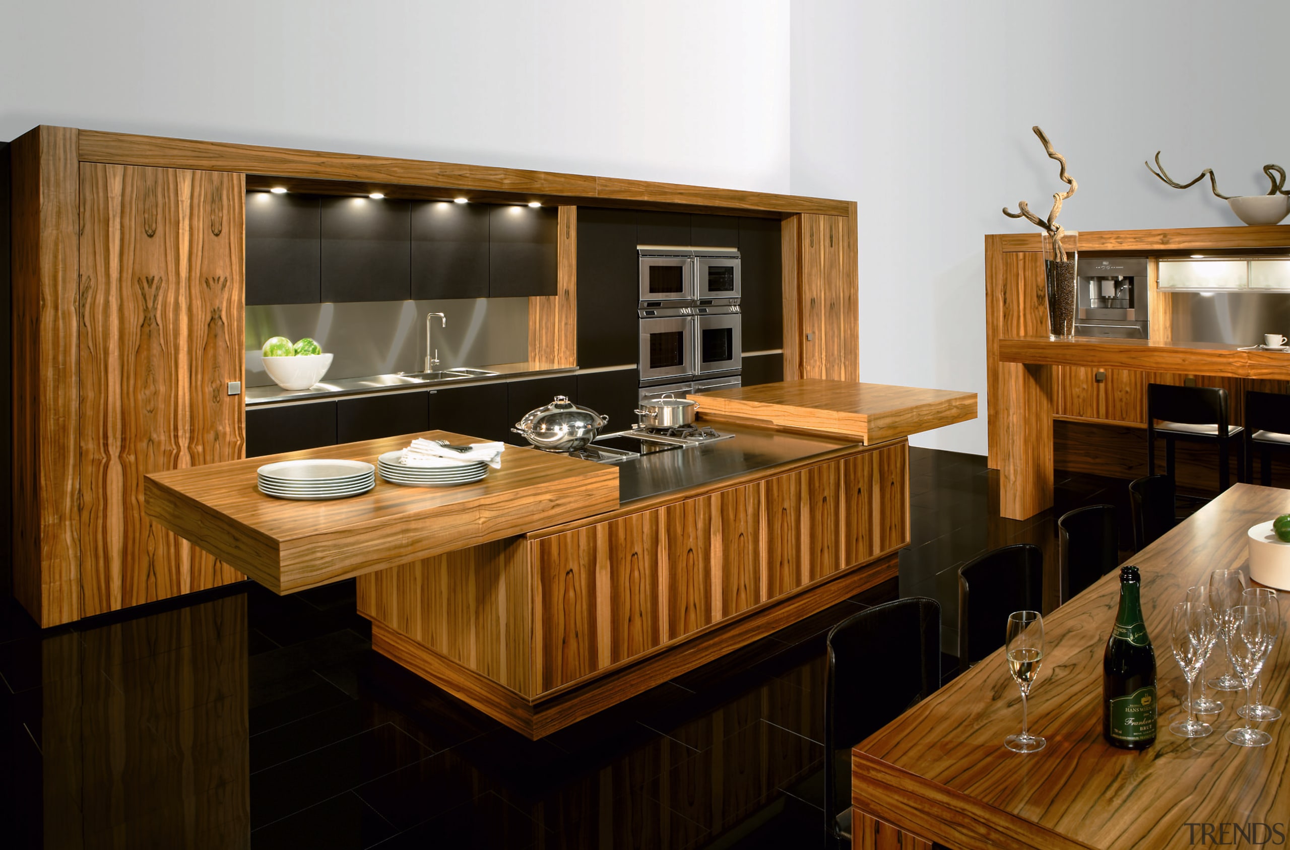 A view of a kitchen by Architects &amp; cabinetry, countertop, cuisine classique, furniture, interior design, kitchen, room, wood, black, brown