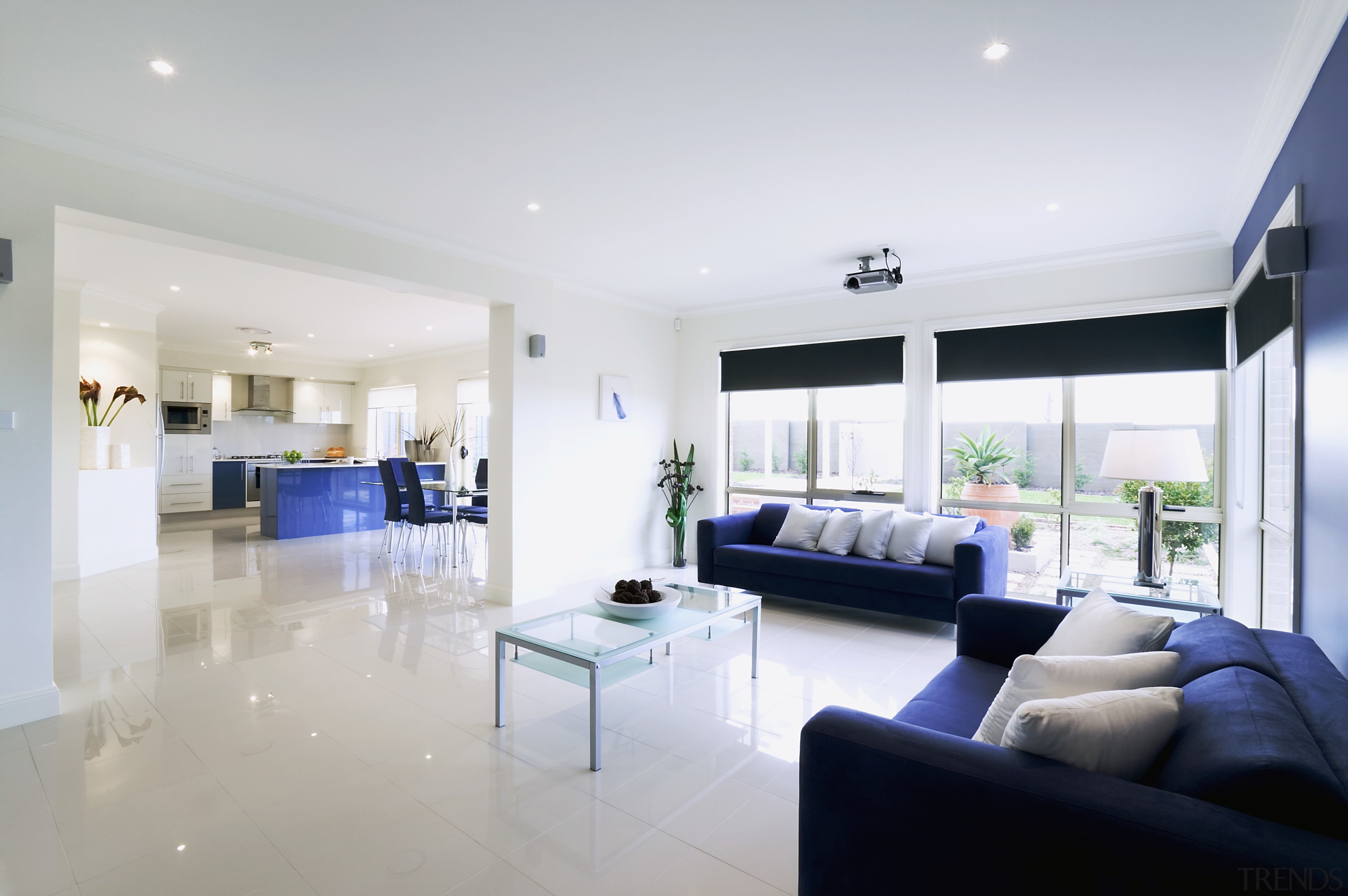 A view of a home designed by Domaine apartment, ceiling, floor, house, interior design, living room, penthouse apartment, property, real estate, room, white, gray