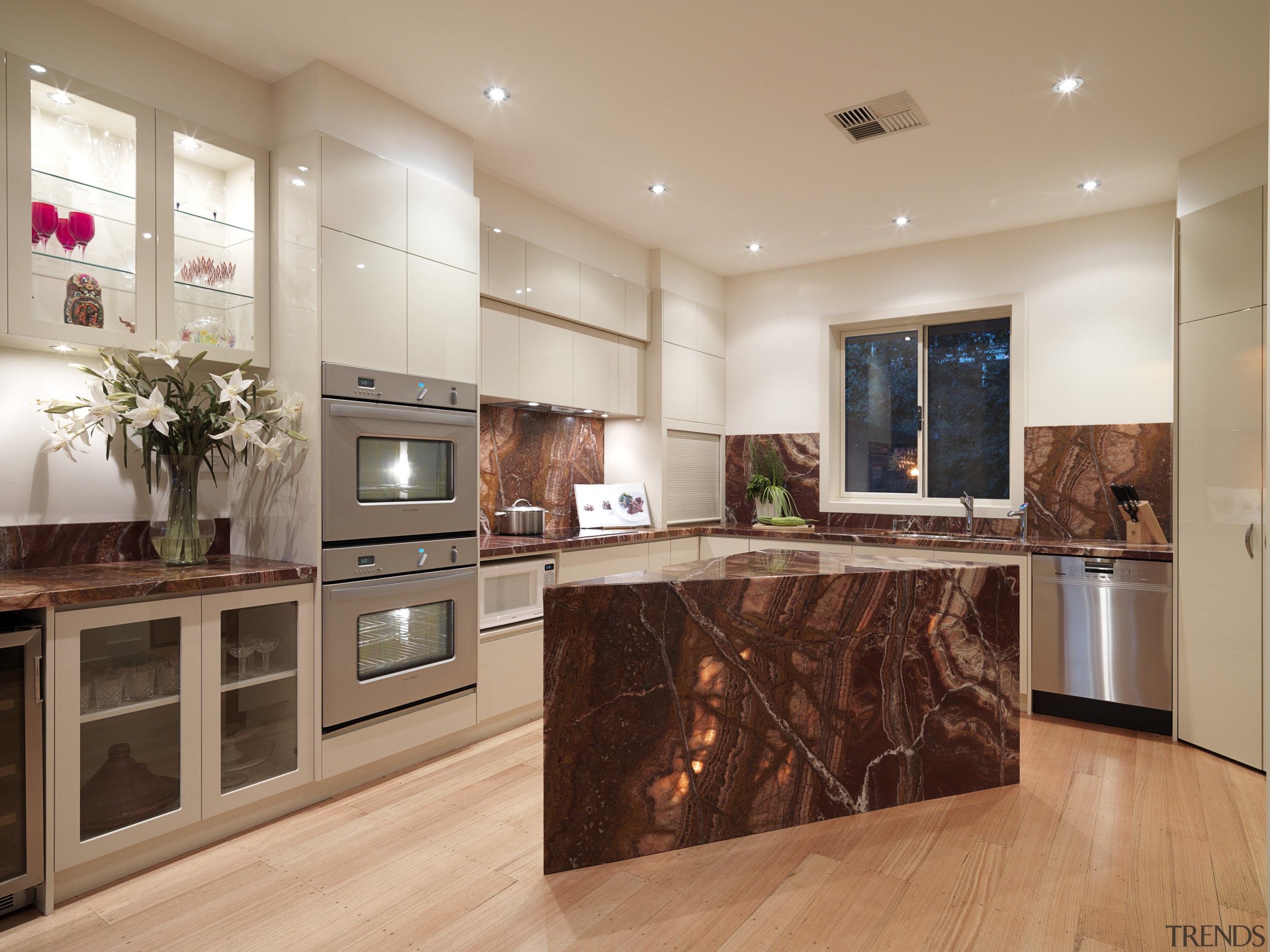 Contemporary kitchen - Contemporary kitchen - cabinetry | cabinetry, countertop, floor, flooring, hardwood, interior design, kitchen, real estate, room, wood flooring, orange, gray