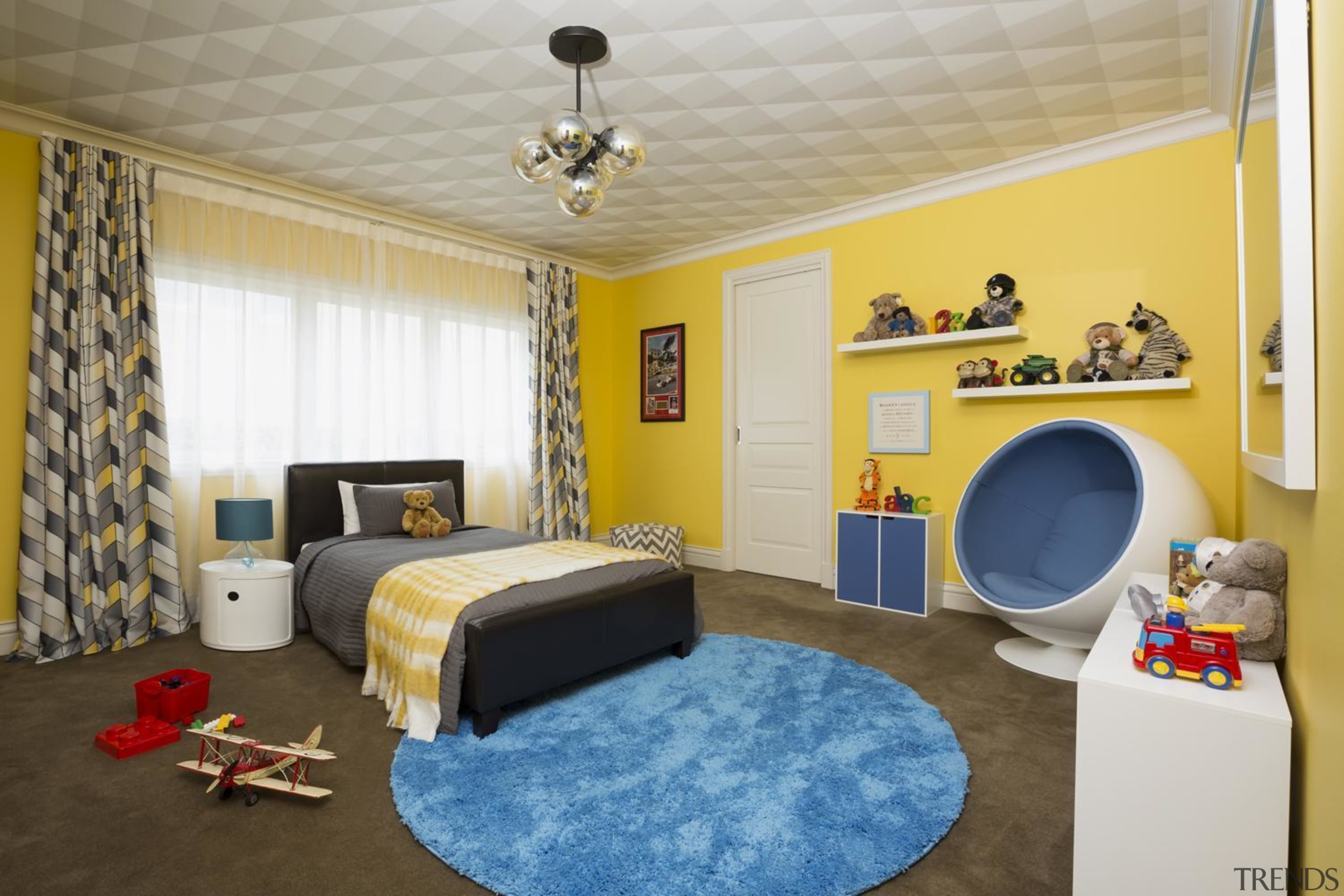 Childrens Bedroom - bedroom | ceiling | home bedroom, ceiling, home, interior design, property, real estate, room, wall, gray