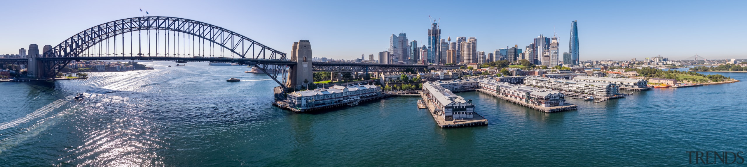 Aerial view of Pier 2-3 and harbour. Image 