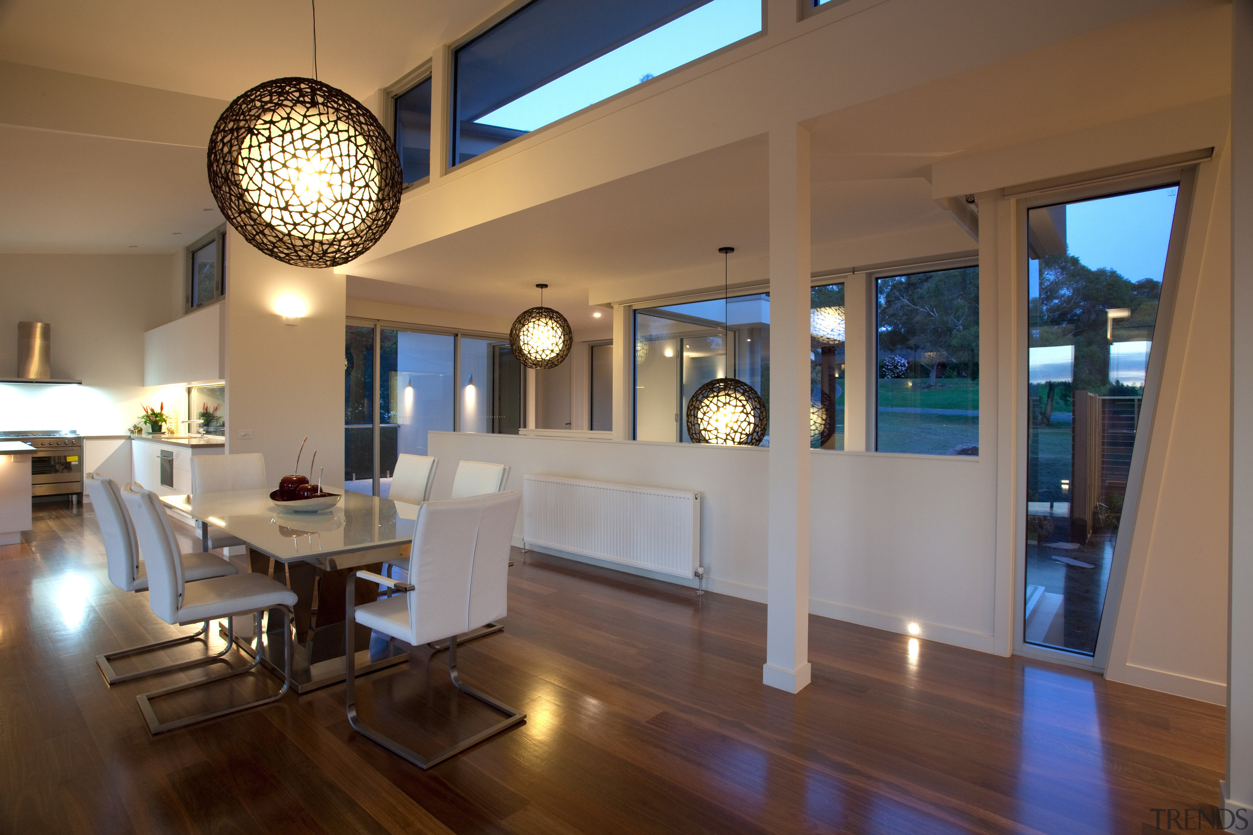 Lifestyle new home by Graeme Alexander Homes - ceiling, dining room, floor, flooring, interior design, real estate, room, table, window, brown