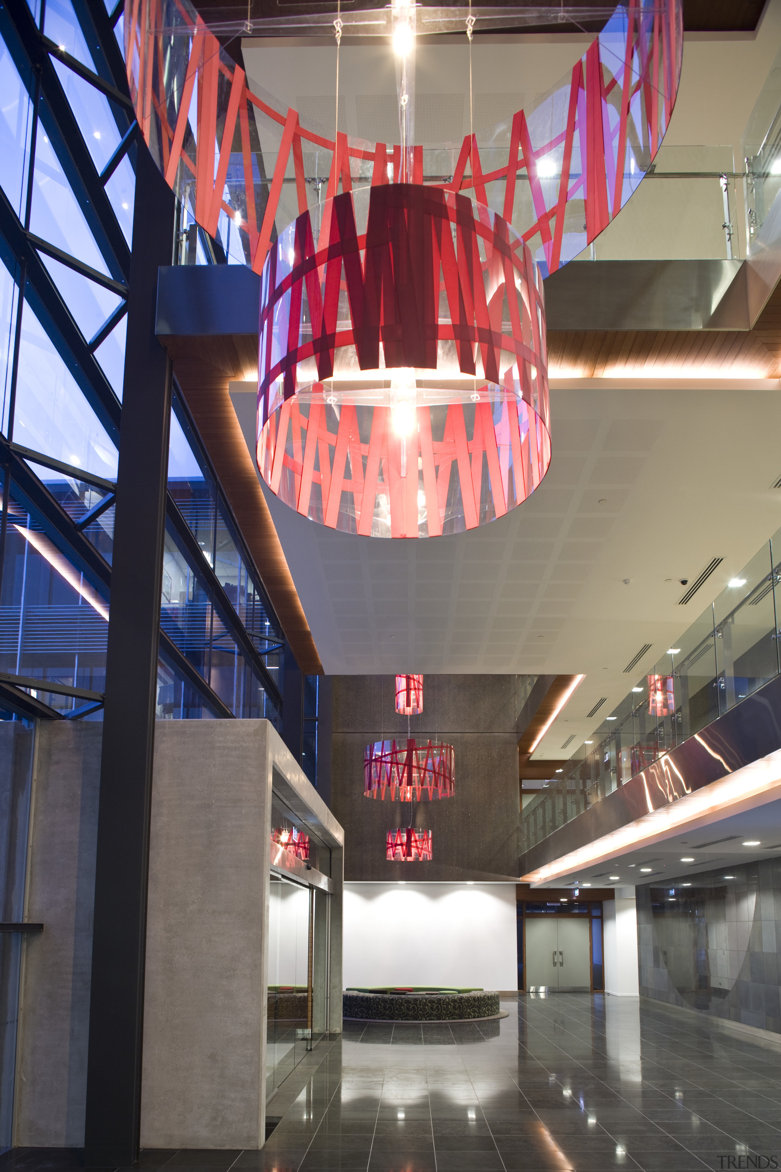 View of the 12m pendant lights by Arend architecture, structure, technology, tourist attraction, gray