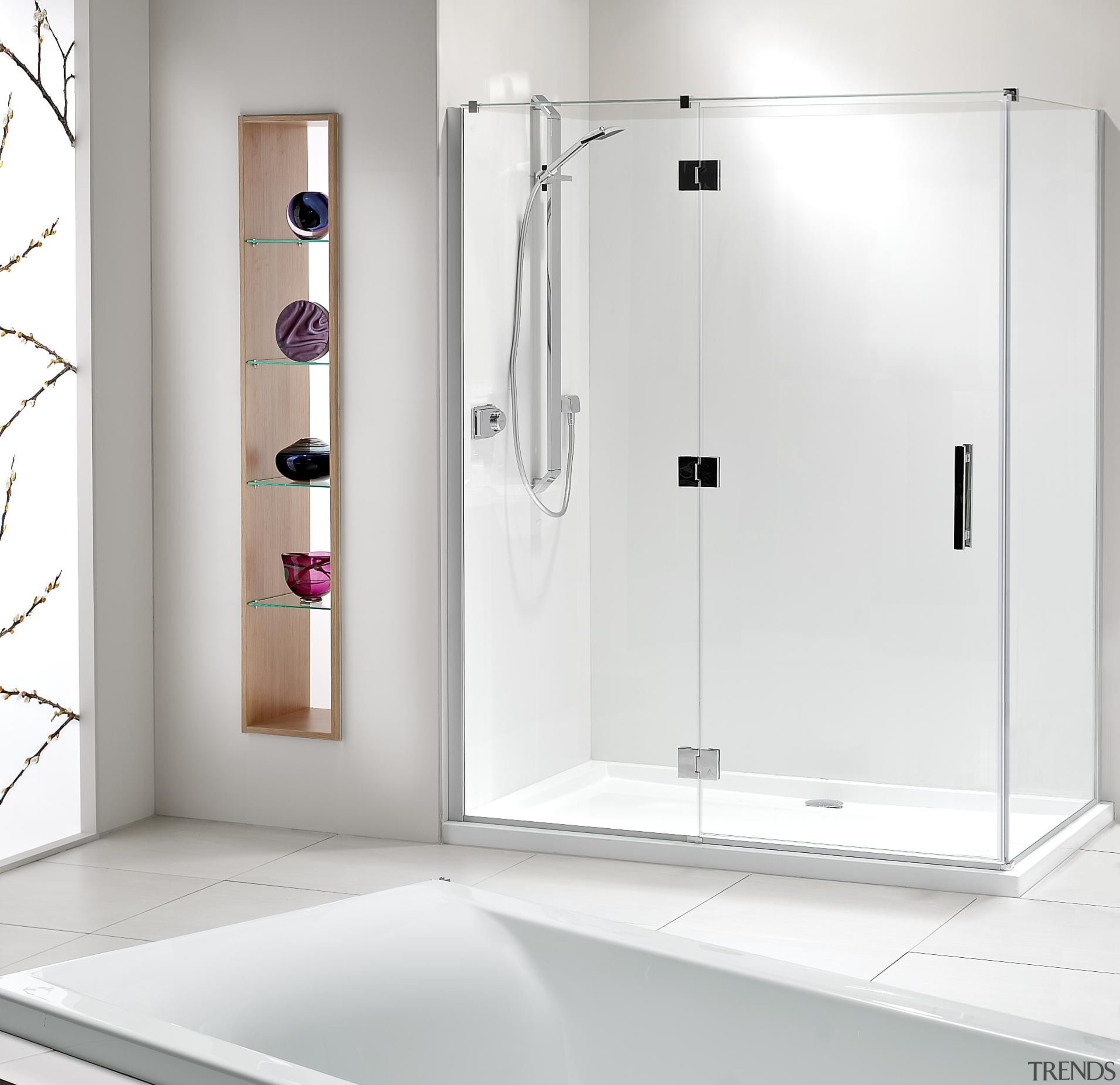 Designed specifically for modern New Zealand bathrooms, the angle, plumbing fixture, shower, tap, white