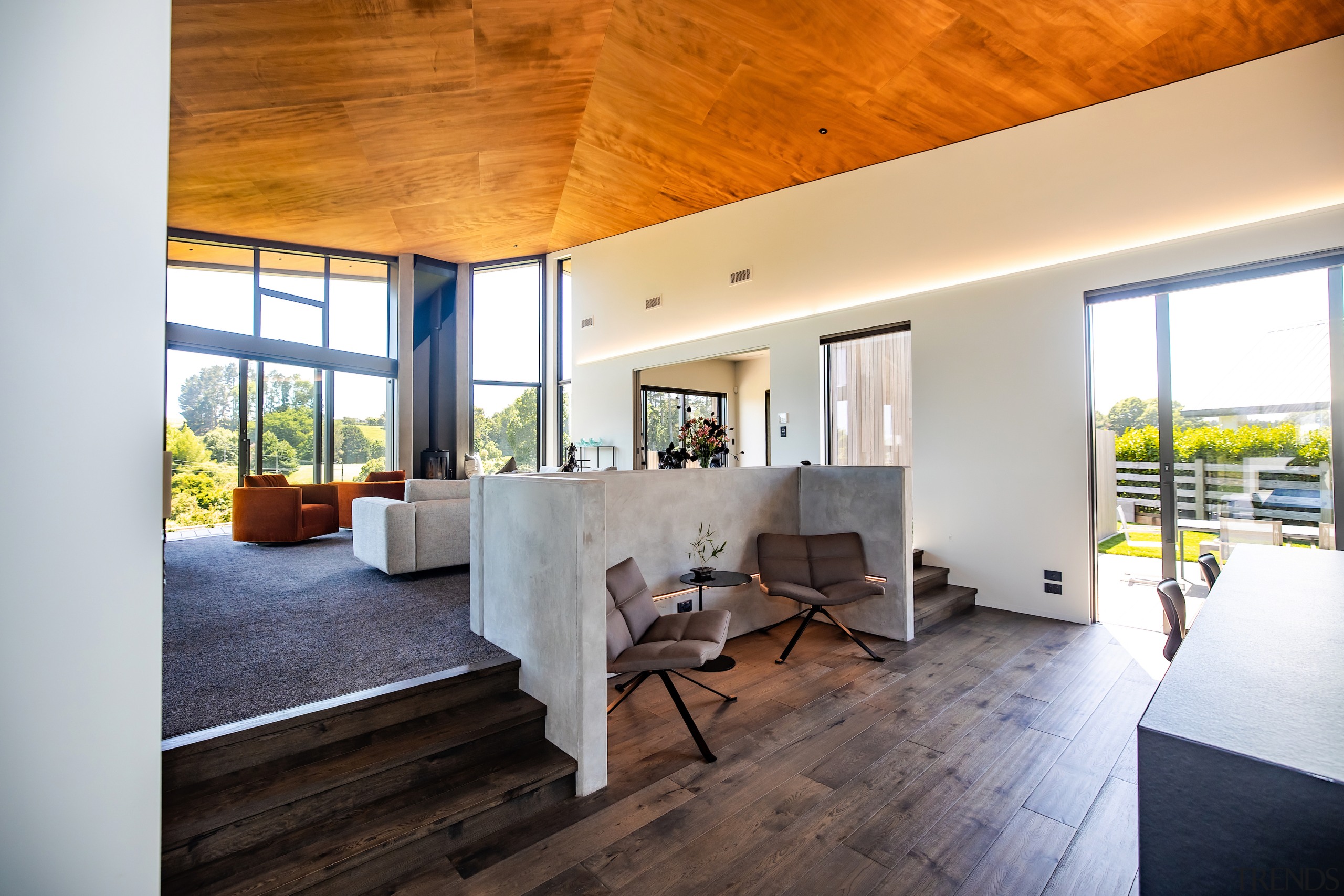 Interior view. - The river below - 