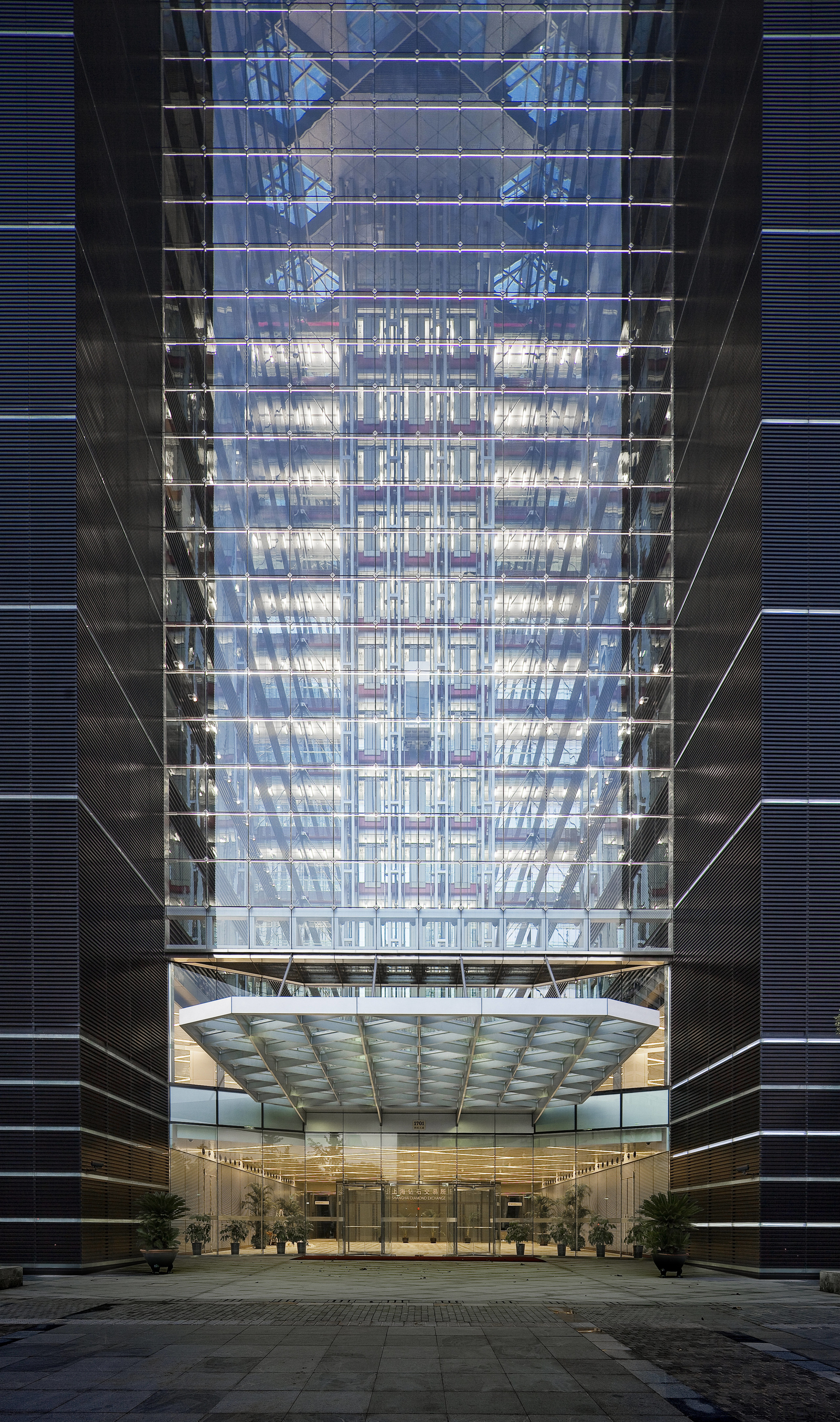 China Diamond Exchange Center - China Diamond Exchange architecture, building, commercial building, condominium, corporate headquarters, daylighting, daytime, facade, glass, headquarters, landmark, line, metropolis, metropolitan area, reflection, sky, skyscraper, structure, symmetry, tower, tower block, urban area, window, black